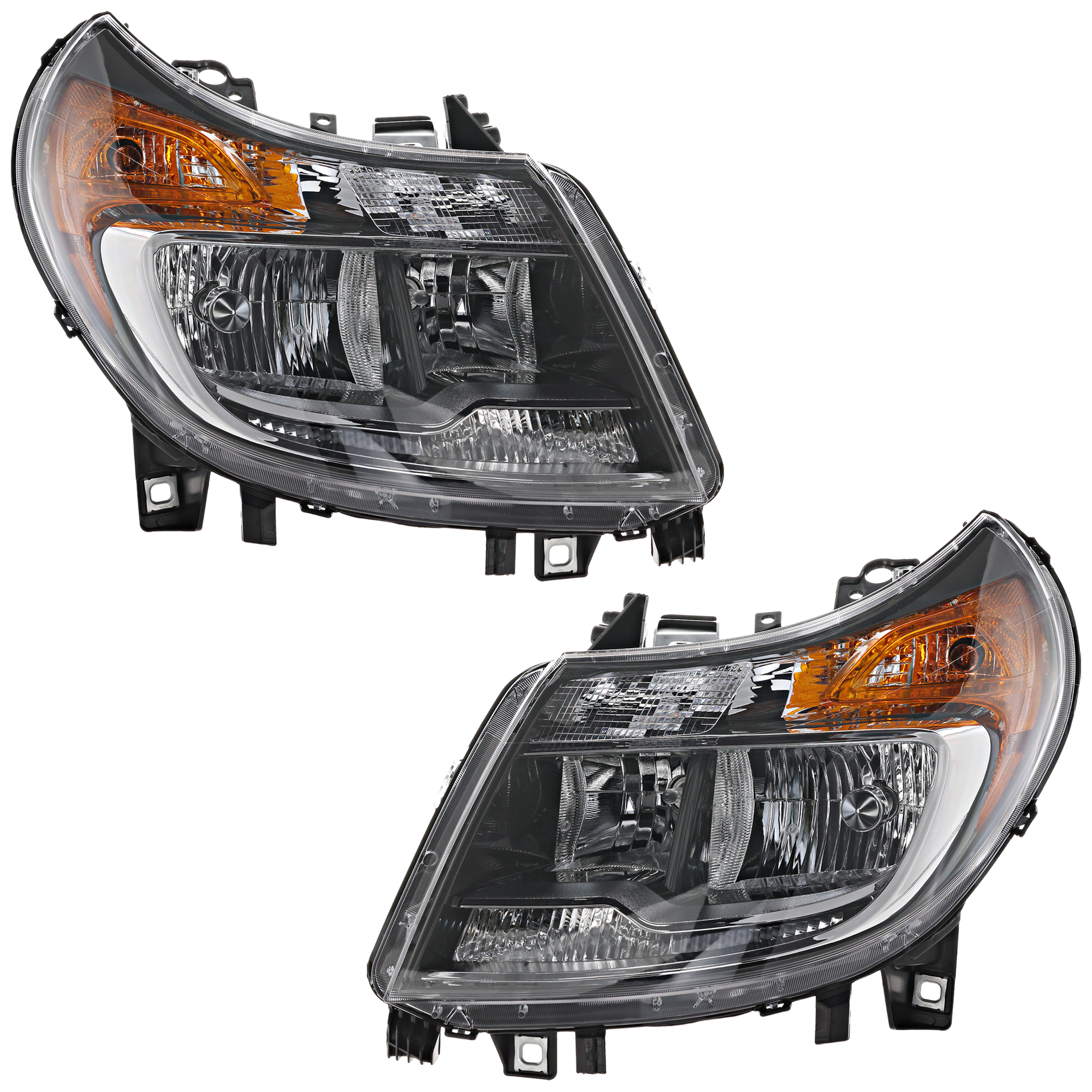 AM PROMASTER VAN 14-22 HEAD LAMP RH AND LH Assembly w Daytime Running Light CAPA SKU SET RD10010003Q Partslink CH2502291C CH2503291C OEM 68154588AL 68154588AK 68154588