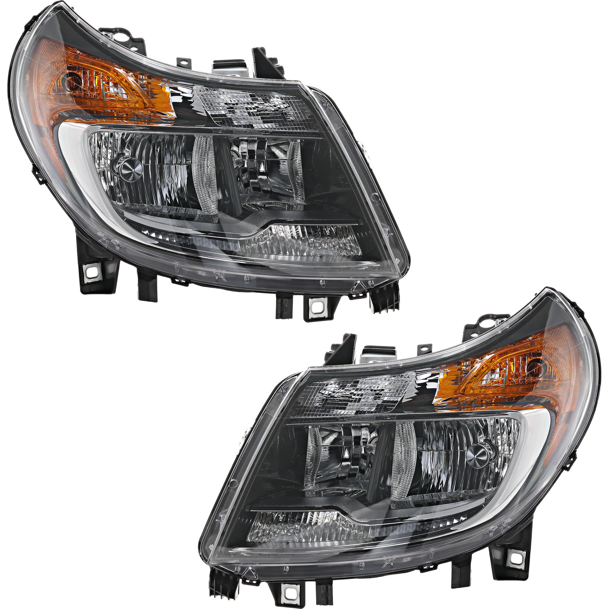 AM PROMASTER 1500 PROMASTER 2500 PROMASTER 3500-14-22 HEAD LAMP RH AND LH Assembly Halogen w daytime running light SKU SET RD10010003 Partslink CH2503291 CH2502291 OEM 68154588AL 68154588AK 68154588