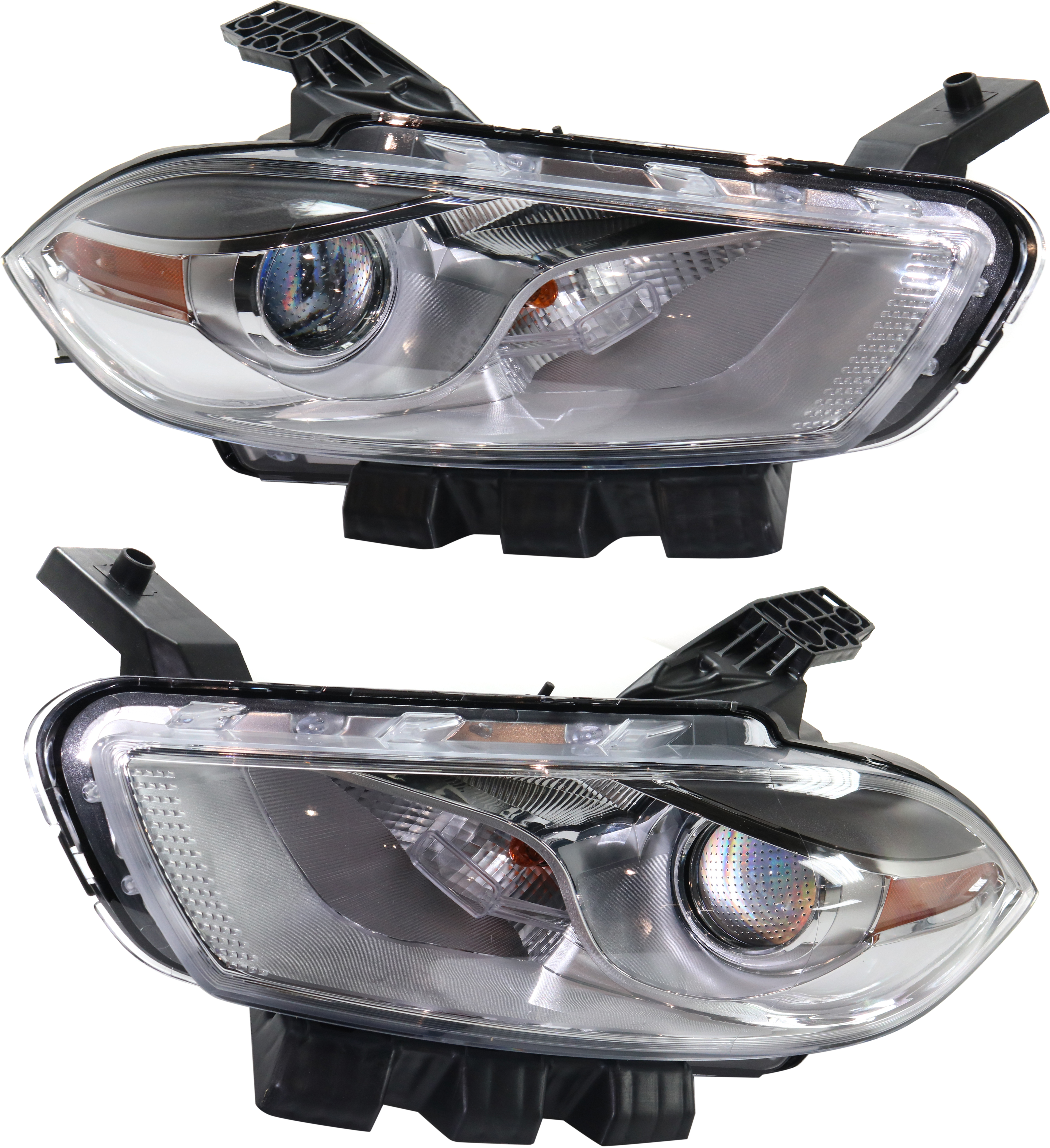 AM DART 16-16 HEAD LAMP RH AND LH Assembly Halogen Chrome Interior Aero Limited SE Models? CAPA SKU SET RD10010005Q OEM 68292802AA PFM 68292803AA PFM