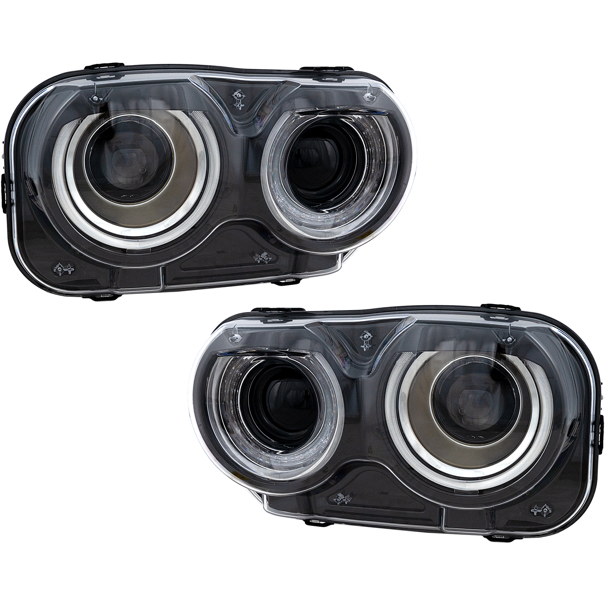 AM CHALLENGER 15-23 HEAD LAMP RH AND LH Assembly HID Xenon w HID Kit w o Air Ducts CAPA SKU SET RD10010067Q Partslink CH2503272C CH2502272C OEM 68174066AE 68174067AF
