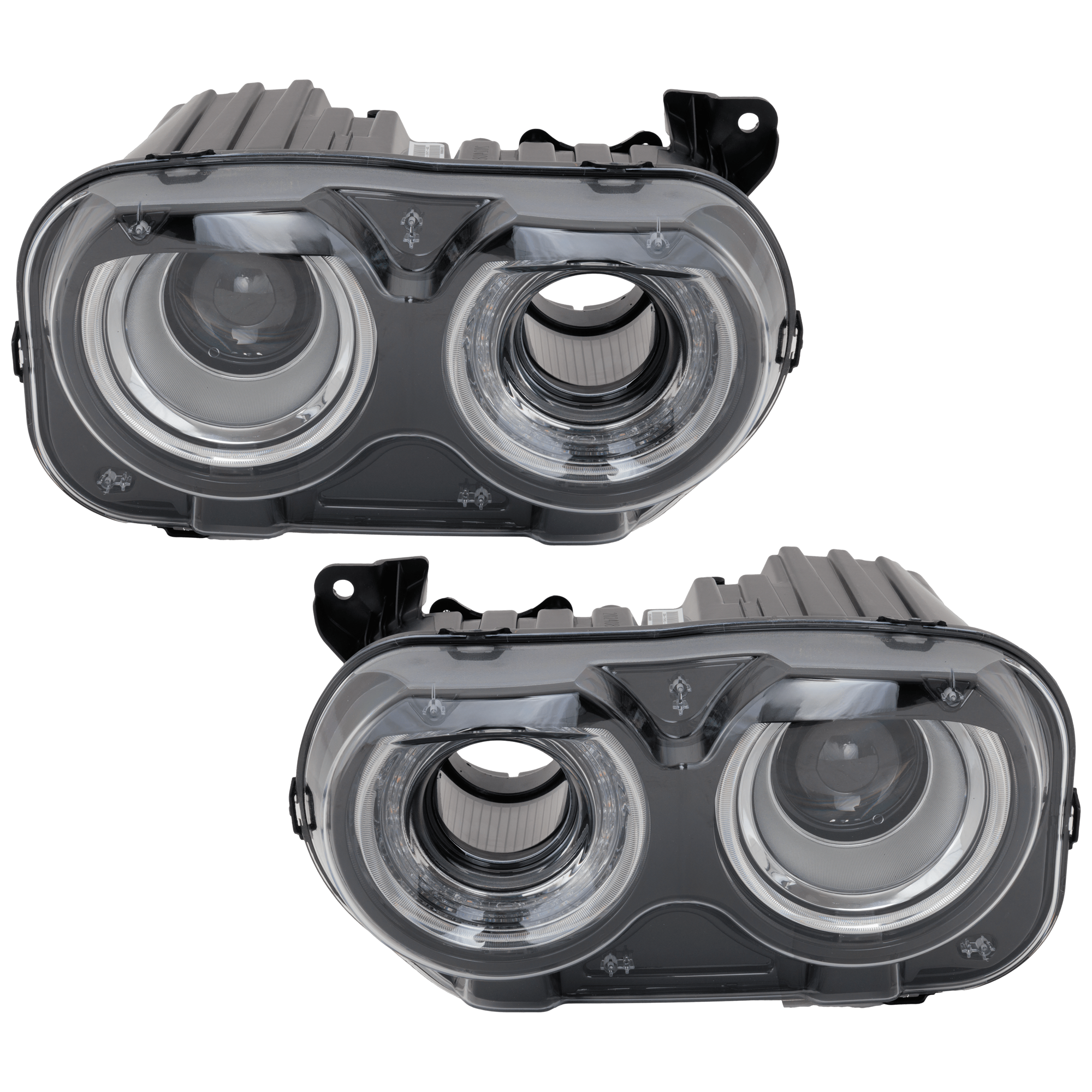 AM CHALLENGER 15-23 HEAD LAMP RH AND LH Assembly HID Xenon w HID Kit w Air Ducts Type 1 CAPA SKU SET RD10010107AQ Partslink CH2502324C CH2503324C OEM 68378876AB 68378877AB
