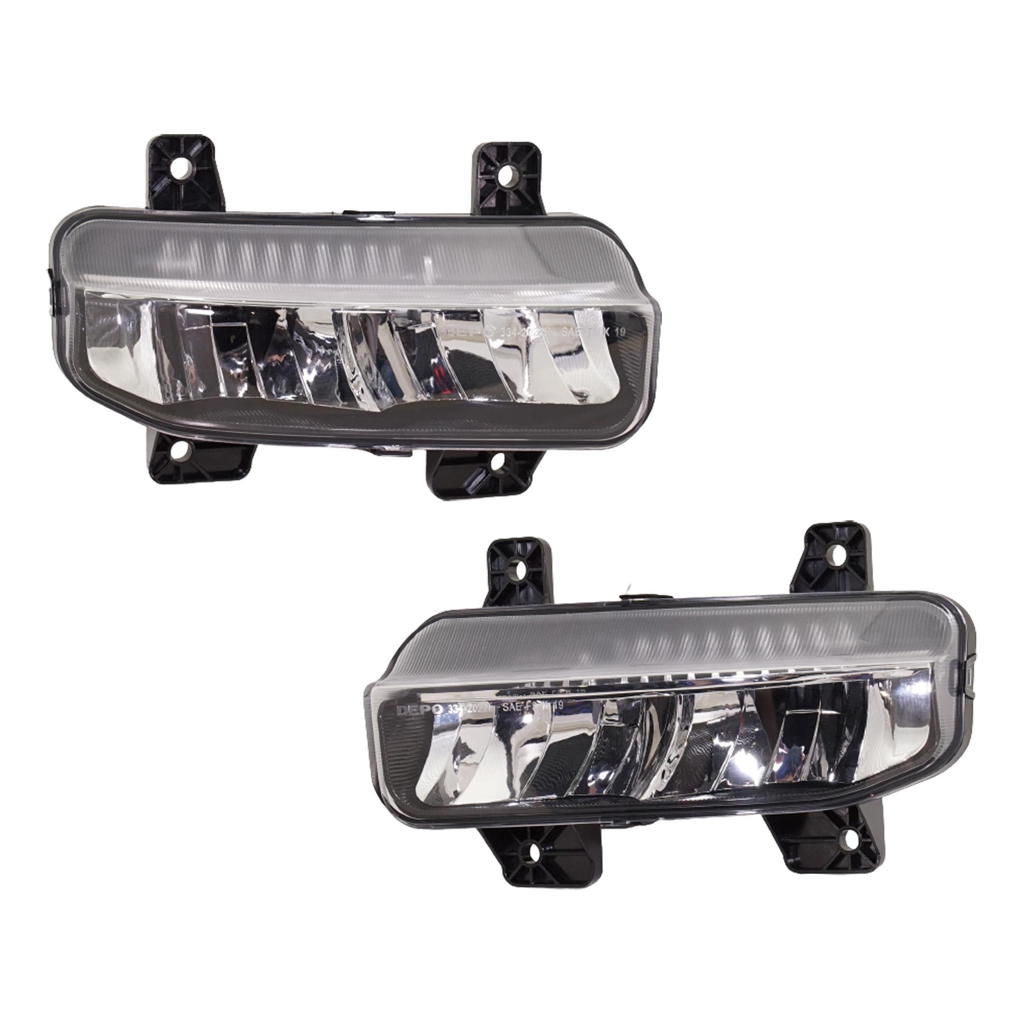 AM RAM FULL SIZE 19-20 FRONT FOG LAMP RH AND LH Assembly LED Ram 1500 To 5-20-20 SKU SET RD10750003 Partslink CH2593158 CH2592158 OEM 68273292AB 68273291AB