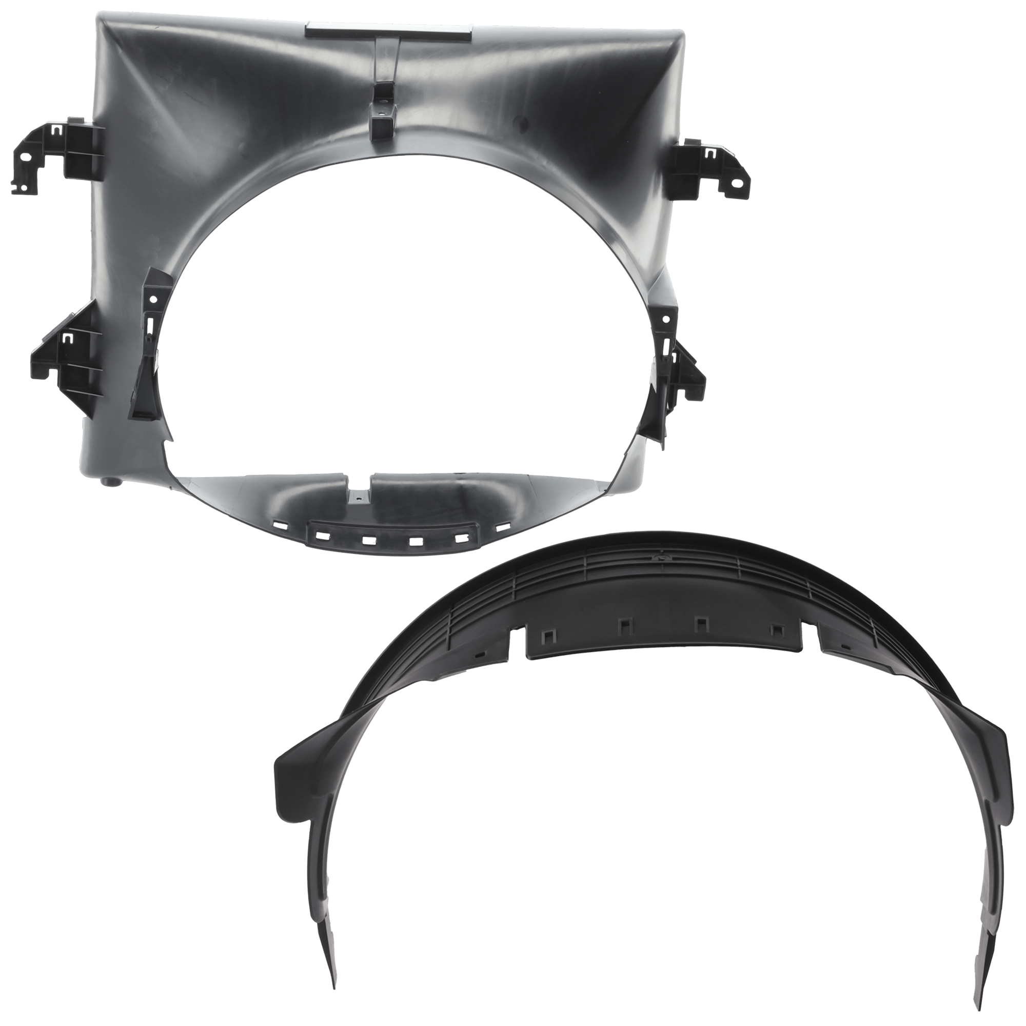 AM RAM 2500-3500 P U 14-18 RADIATOR FAN SHROUD Upper and Lower Section 6.4L Eng. SKU SET RD16030006 Partslink CH3110131 OEM 68194959AG 68194960AC