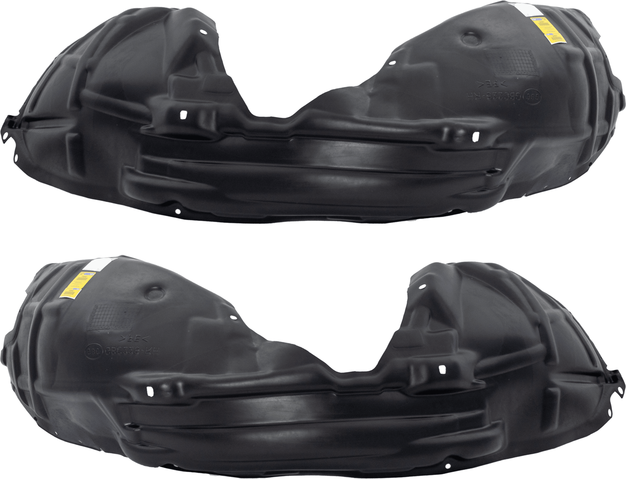 AM CHALLENGER 15-23 FRONT FENDER LINER RH AND LH 392 Hemi Scat Pack Shaker R T Scat Pack w o Wide Body Option SRT 392 T A 392 Models Plastic Vacuum Form CAPA SKU SET RD22210005Q Partslink CH1249173C CH1248173C OEM 68259092AF 68259093AF