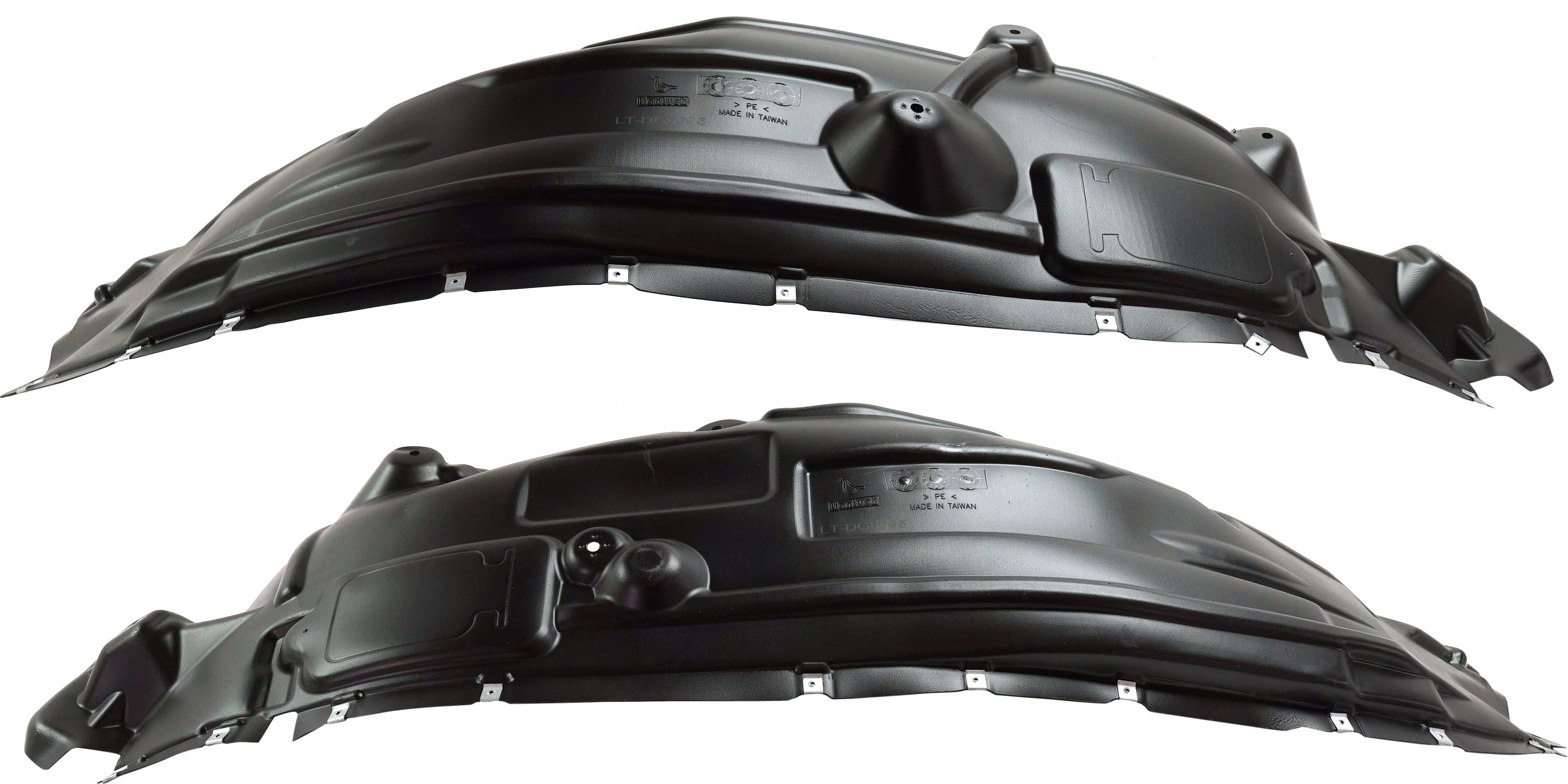 AM RAM 1500-19-24 FRONT FENDER LINER RH AND LH Rear Section w o Wheel Opening Molding Plastic Vacuum Form SKU SET RD22210027 Partslink CH1249203 CH1248203 OEM 68275896AE 68275897AE