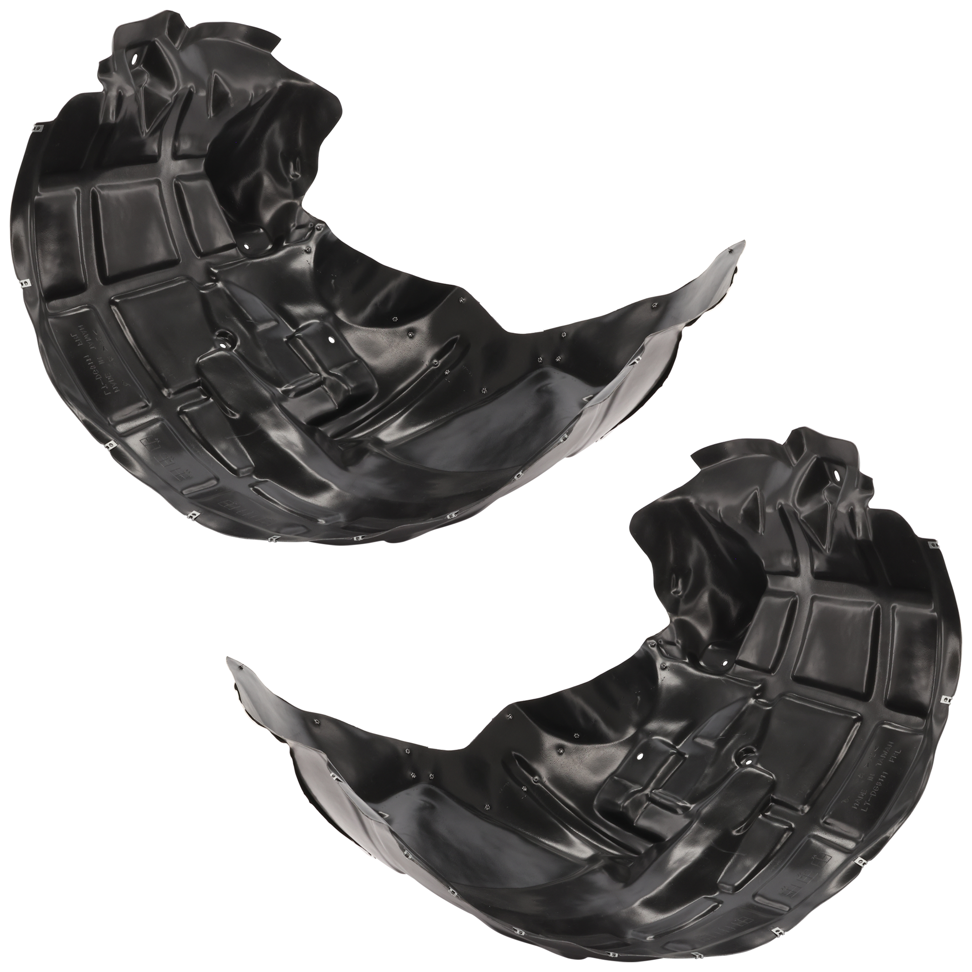 AM RAM 1500-21-24 FRONT FENDER LINER RH AND LH Wheelhouse Liner w Aluminum Pad Polyethylene Vacuum Form TRX Model SKU SET RD22210057 Partslink CH1248223 CH1249223 OEM 68443448AD 68443449AD
