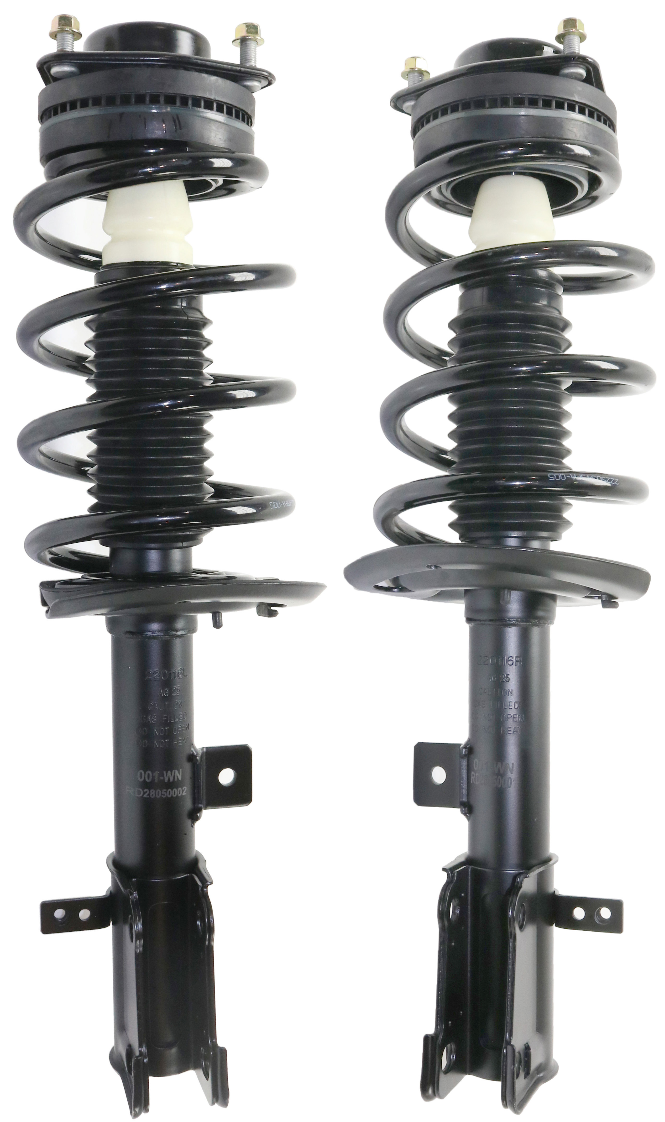 AM AVENGER 08-14 CHRYSLER 200-11-14 FRONT FULLY LOADED STRUT RH AND LH Gas Charged Twin tube Set of 2 SKU SET RD28050001 OEM 4766048AC 4766049AC 4766050AC