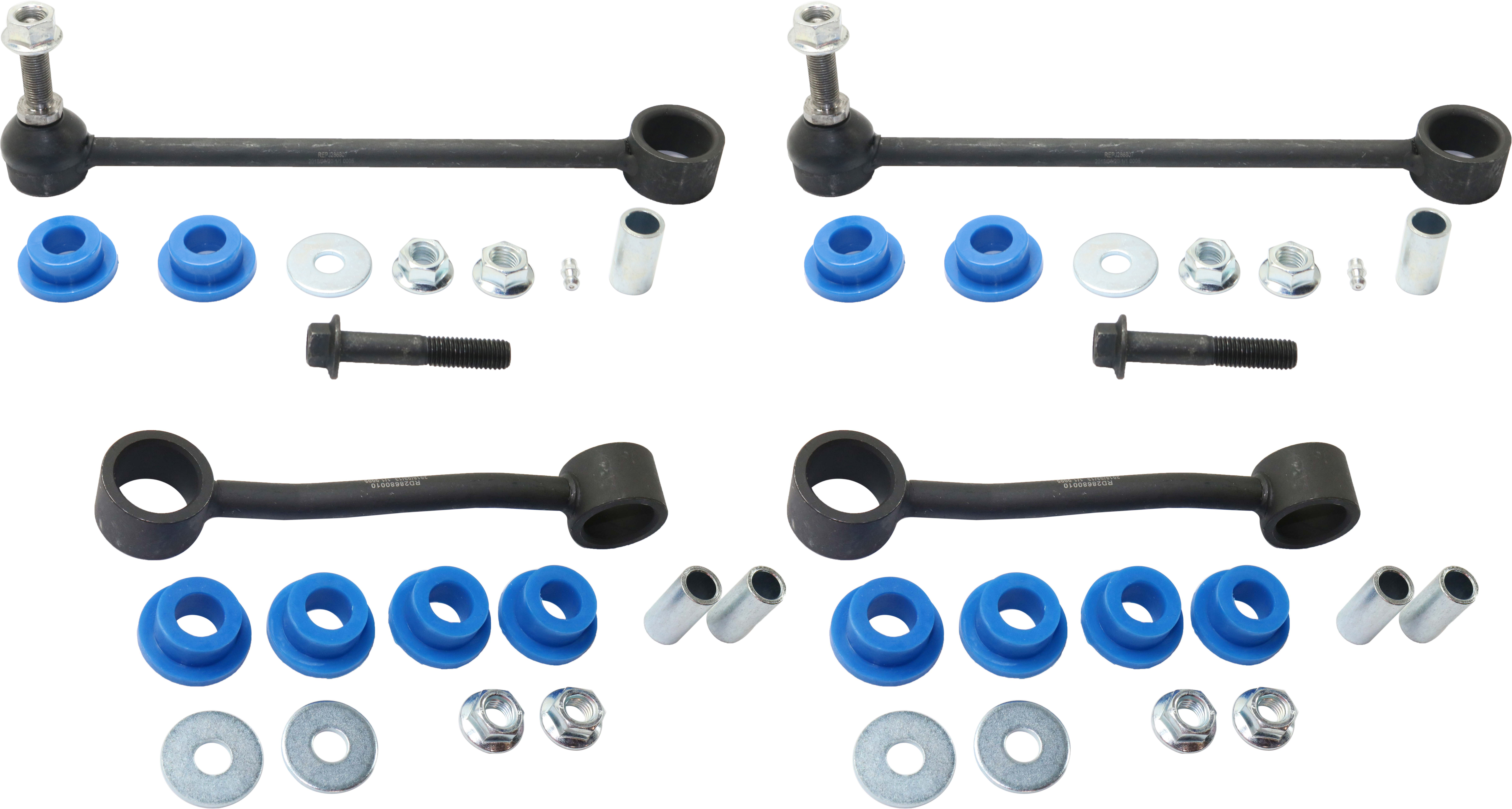 AM NITRO 07-11 LIBERTY 08-12 FRONT AND REAR SWAY BAR LINK RH AND LH Set of 4 SKU SET RD28680010-4 OEM 2653044-5451758-45G20783-52109