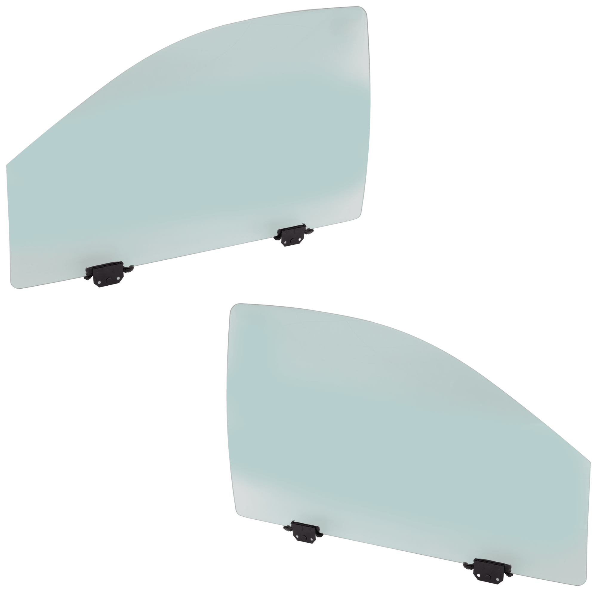 AM DODGE DURANGO 04-09 CHRYSLER ASPEN 07-09 FRONT DOOR GLASS RH AND LH Green Tint Laminated w Secure Sheild Logo w Clip SKU SET RD48010003 OEM 55362082AE 55362083AE