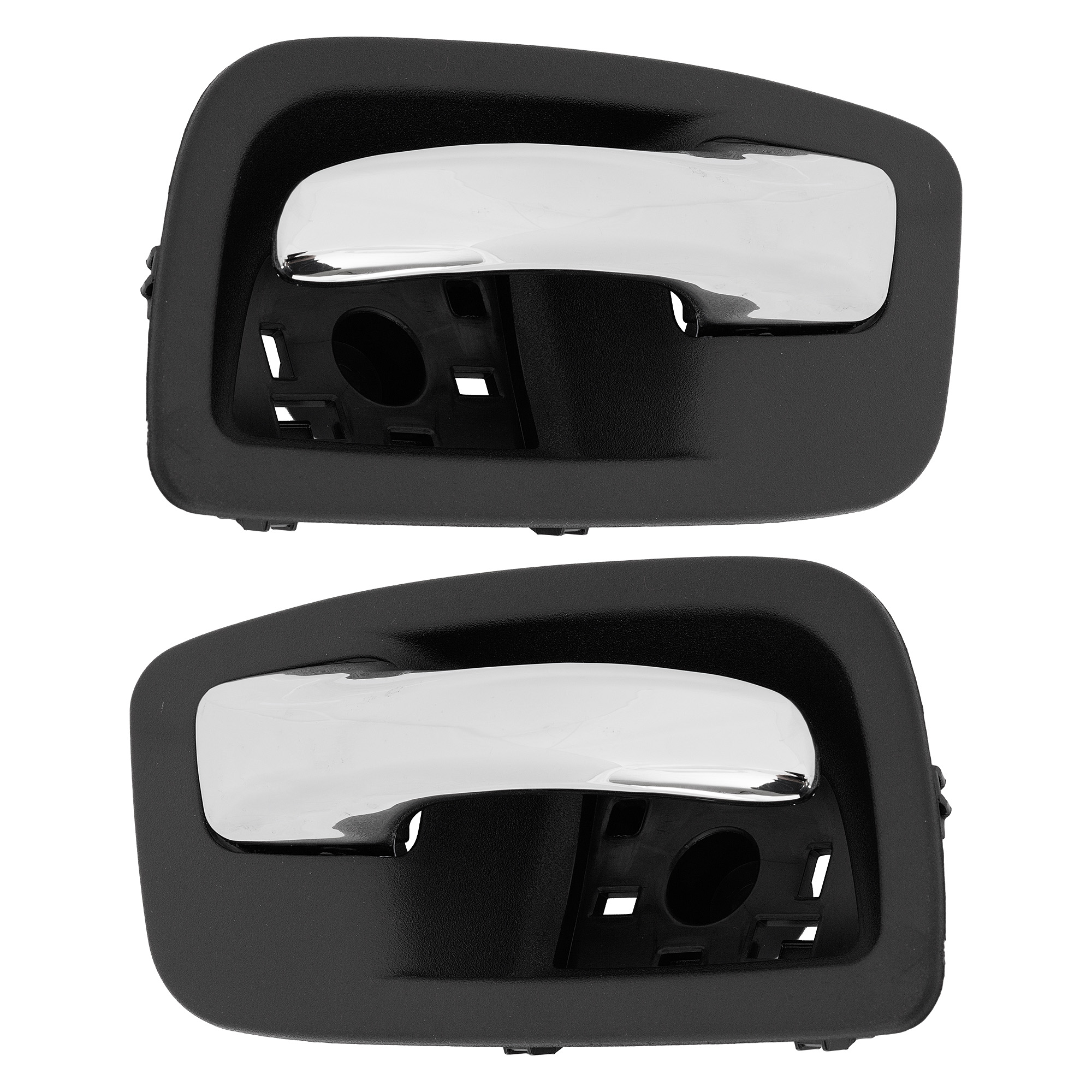 AM CHARGER 11-14 REAR INTERIOR DOOR HANDLE RH AND LH Chrome Lever+Smooth Black Housing SKU SET RD49130005 OEM 1RE74DX9AC 1RE75DX9AC