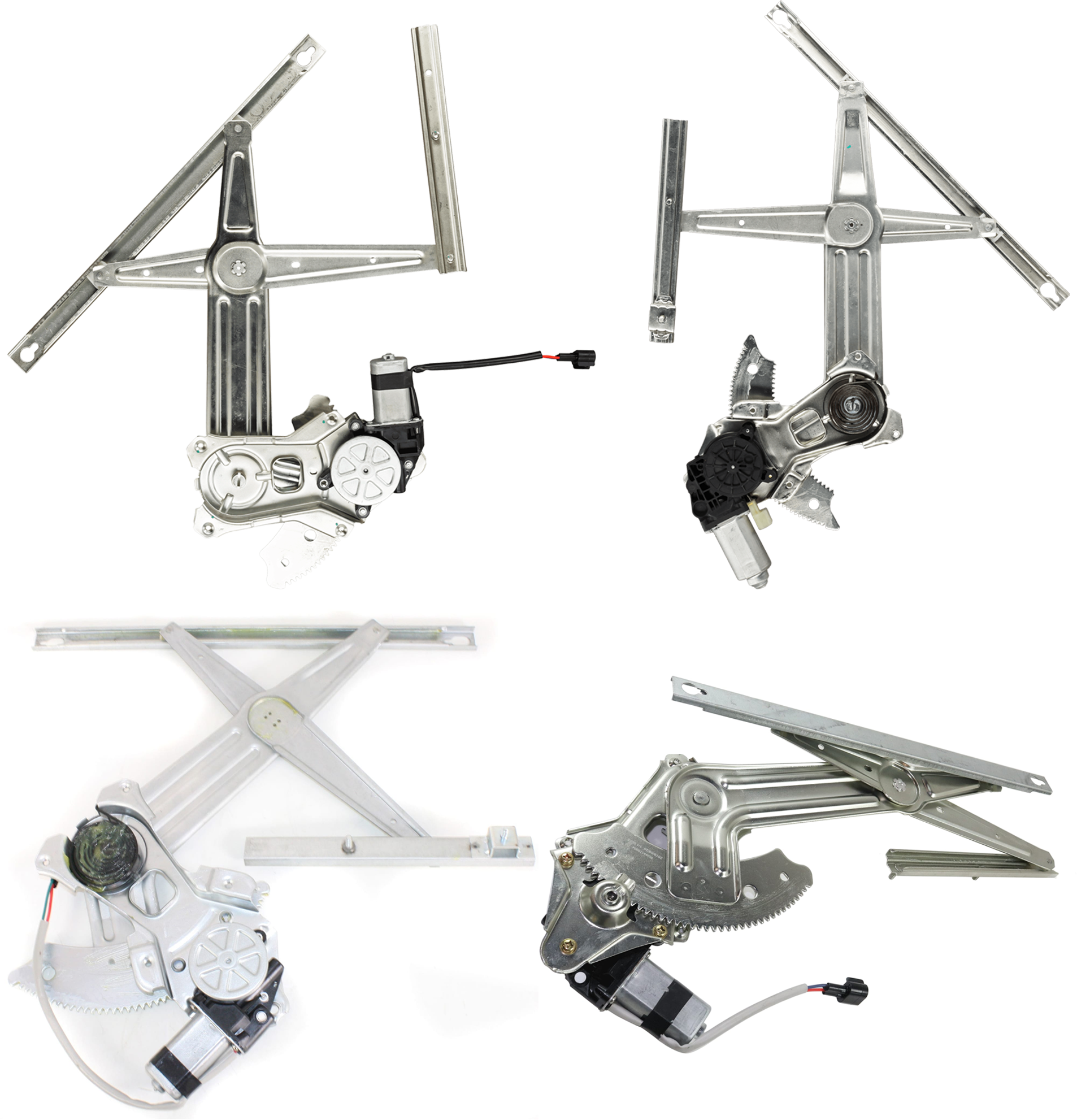 AM RAM 1500-02-08 FRONT AND REAR WINDOW REGULATOR RH AND LH Power With Motor SKU SET RD49170003-4 Partslink CH1350134 CH1351134 OEM 55275598AC 55275599AC 55276102