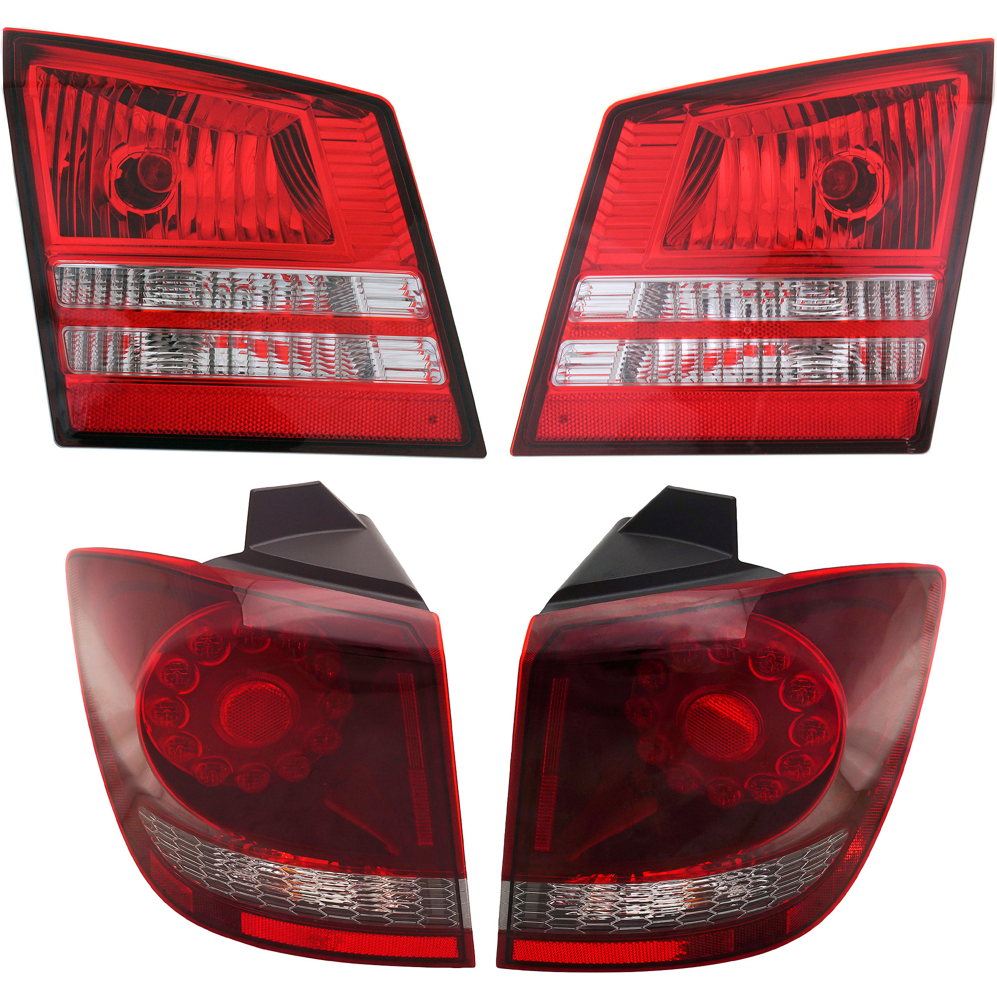AM JOURNEY 09-18 TAIL LAMP RH AND LH Inner Halogen Outer LED Assembly SKU SET RD73010001-4 Partslink CH2802100 CH2803100 CH2804114 CH2805114 OEM 4806368AF 4806369AF 68227132AA