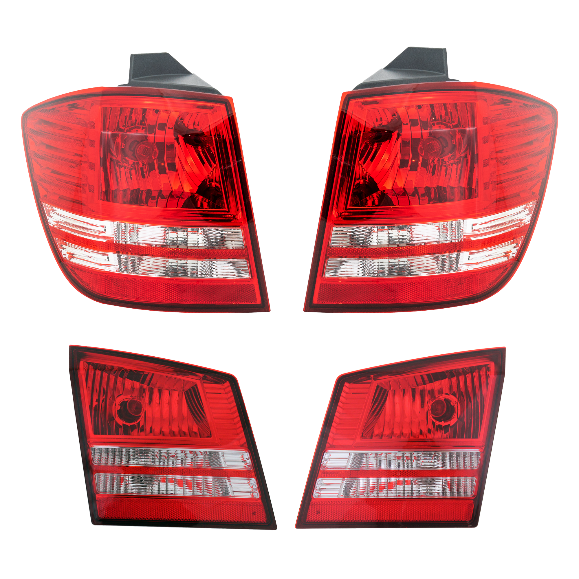 AM JOURNEY 10-18 TAIL LAMP RH AND LH Inner and Outer Assembly Halogen SKU SET RD73010021-4 Partslink CH2802100 CH2803100 CH2804102 CH2805102 OEM 4806368AF 4806369AF 5116290AH