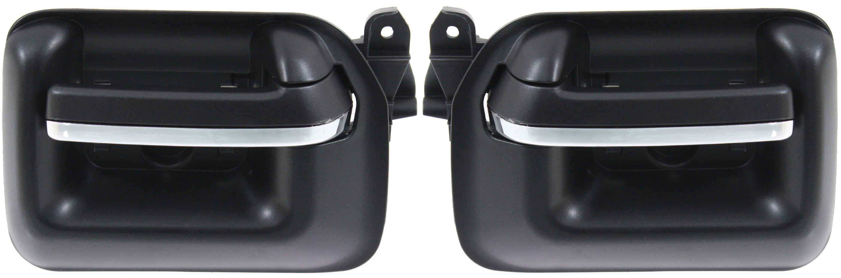 AM SILVERADO SIERRA 14-22 FRONT INTERIOR DOOR HANDLE RH AND LH Black w Chrome Insert. 3rd Gen. SKU SET RECV462325-1 OEM 23142288-23142289
