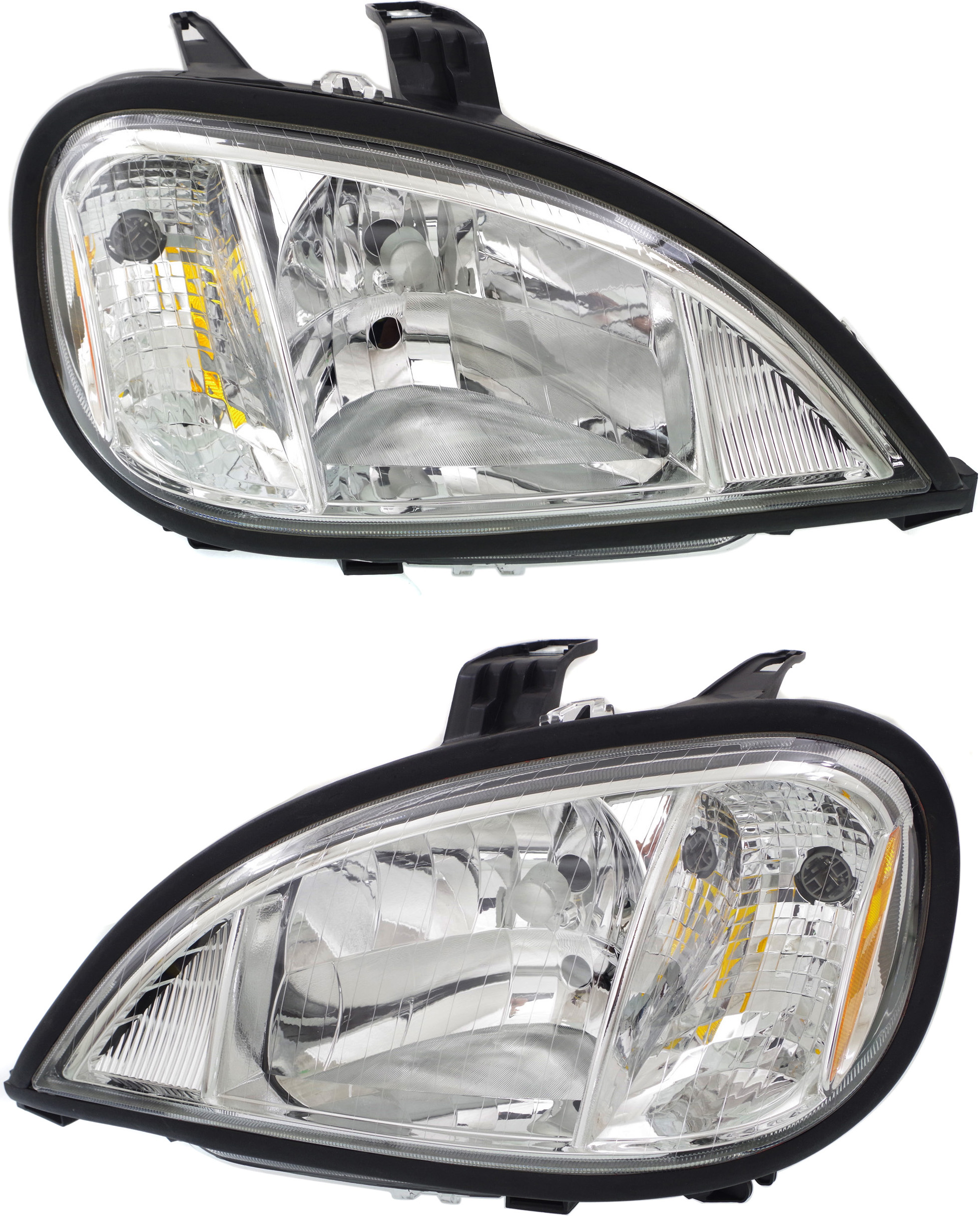 AM COLUMBIA HD TRUCK 04-15 HEAD LAMP RH AND LH Lens and Housing SKU SET REP100331 HD OEM A0675737003 A0675737002
