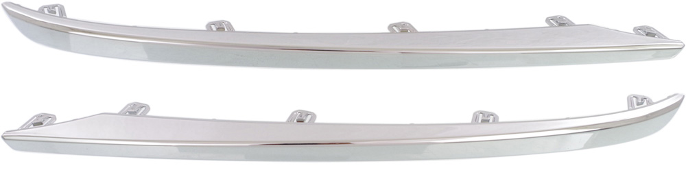 AM TLX 15-17 FRONT BUMPER MOLDING RH AND LH Outer Chrome SKU SET REPA016103 Partslink AC1047100 AC1046100 OEM 71121TZ3A00-71126TZ3A00