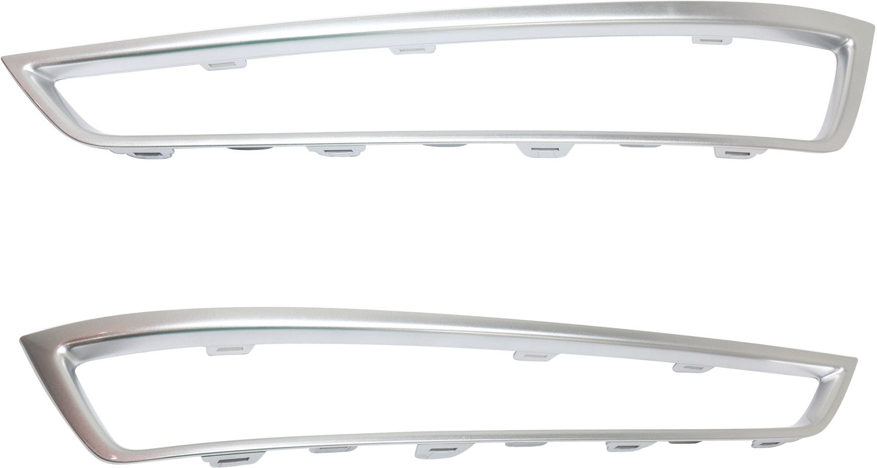 AM MDX 10-13 FRONT BUMPER GRILLE MOLDING RH AND LH Garnish Painted SIlver SKU SET REPA020301 Partslink AC1039111 AC1038111 OEM 71104STXA00-71109STXA00