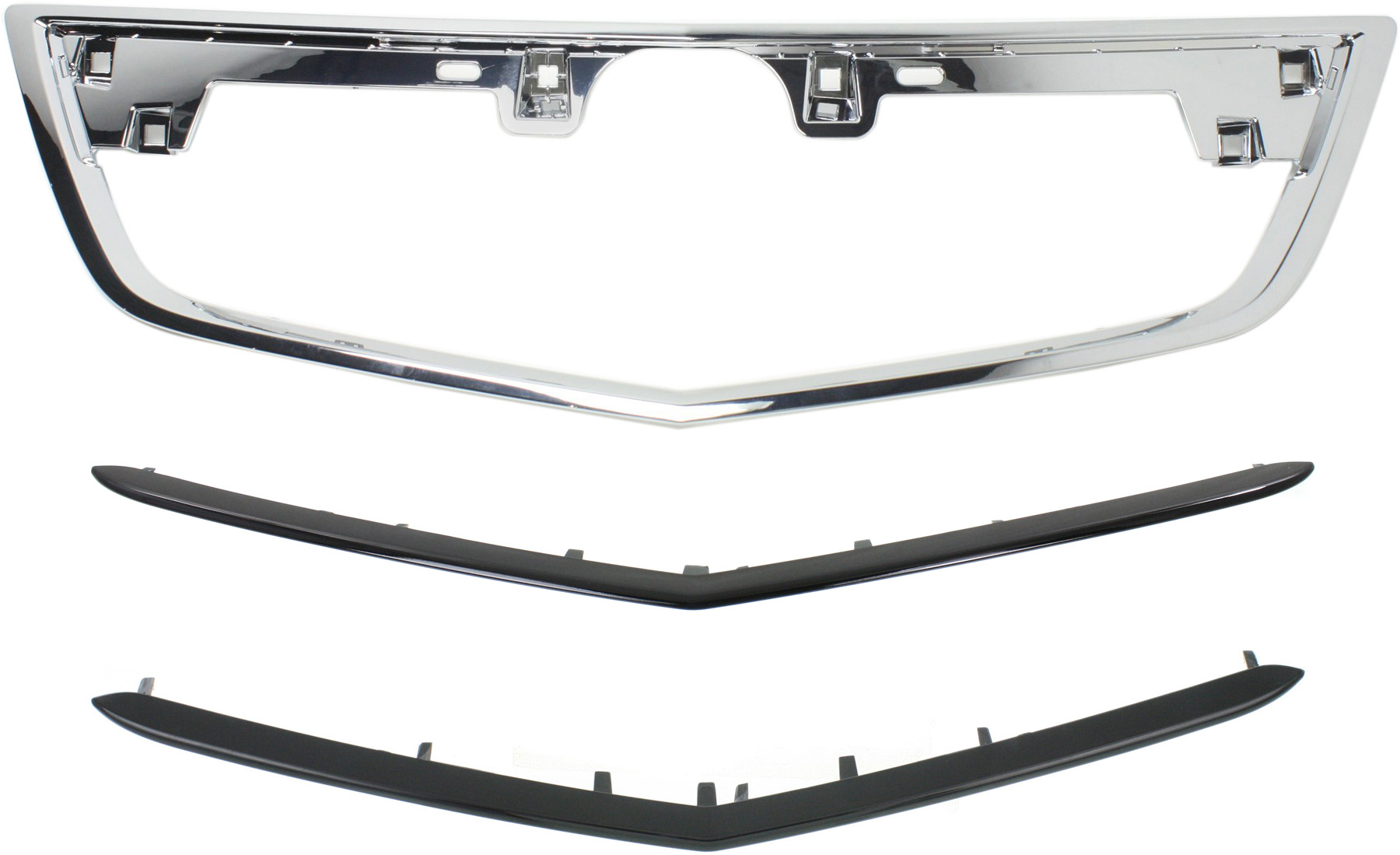 AM TL 12-14 GRILLE MOLDING Set of 3 SKU SET REPA070711-3 Partslink AC1202104 AC1217103 AC1216101 OEM 75105TK4A11-75170TK4A11-75180T