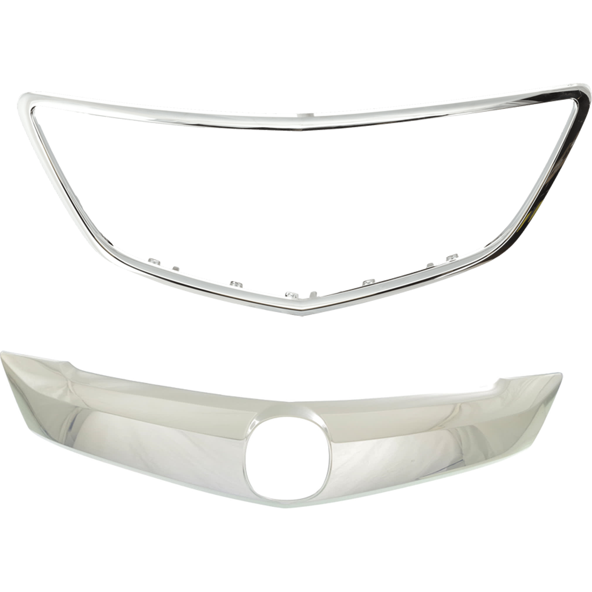 AM MDX 14-16 GRILLE MOLDING Center and Upper Set of 2 w o Adaptive Cruise Control SKU SET REPA070715