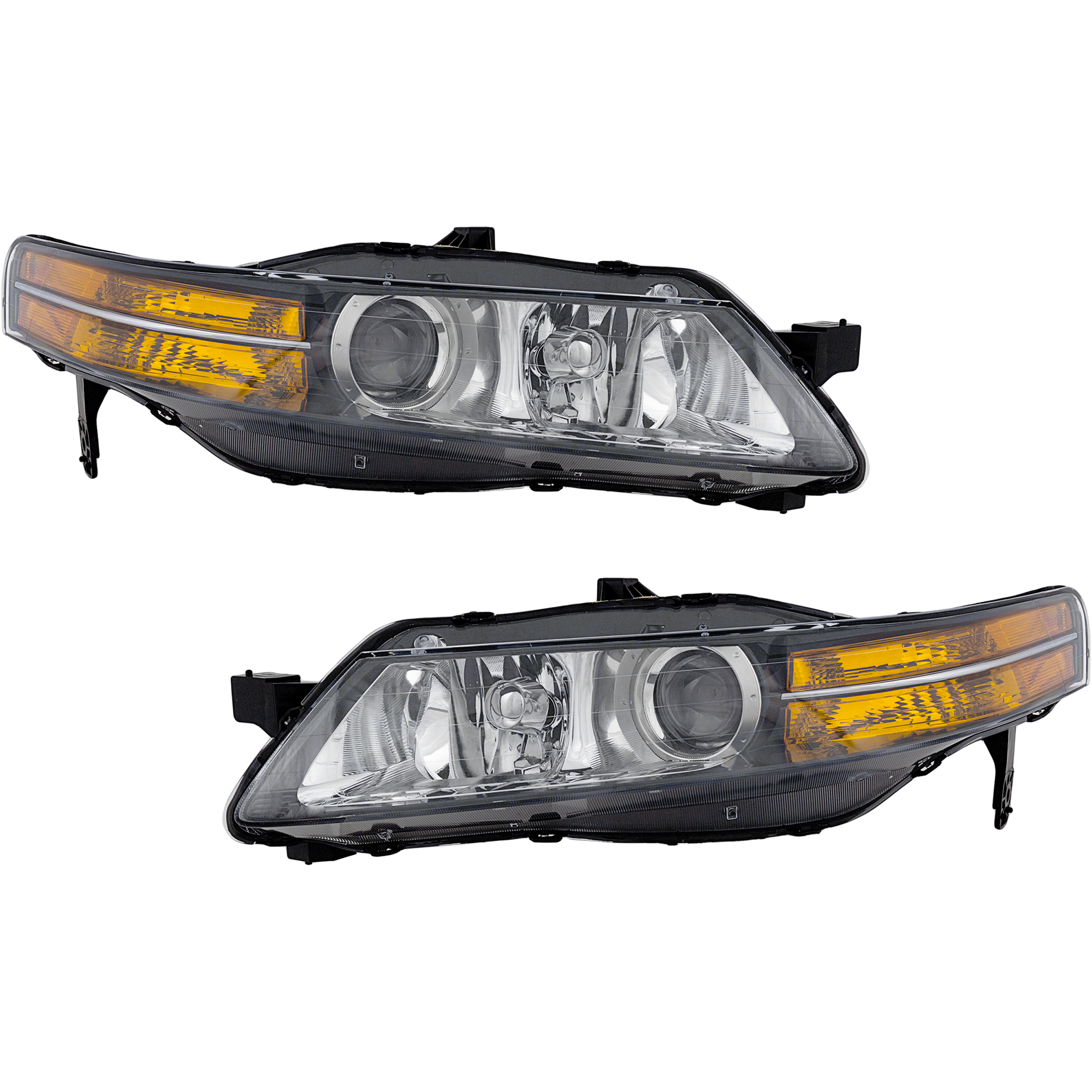 AM TL 04-05 HEAD LAMP RH AND LH Lens and Housing HID Xenon w o HID Kit USA Built Vehicle SKU SET REPA100101 Partslink AC2518109 AC2519109 OEM 33151SEPA02-33101SEPA02