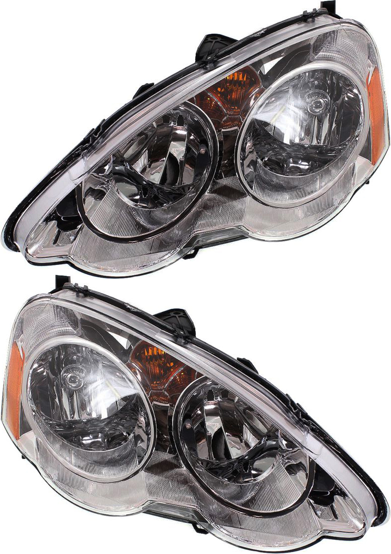 AM RSX 02-04 HEAD LAMP RH AND LH Lens and Housing SKU SET REPA100105 Partslink AC2518101 AC2519101 OEM 33151S6MA01-33101S6MA01