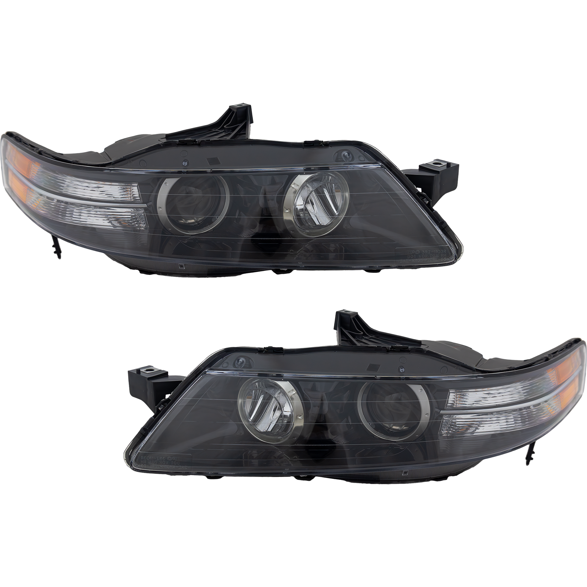 AM TL 07-08 HEAD LAMP RH AND LH Lens and Housing Type S Model SKU SET REPA100113 Partslink AC2502114 AC2503114 OEM 33151SEPA32-33101SEPA32