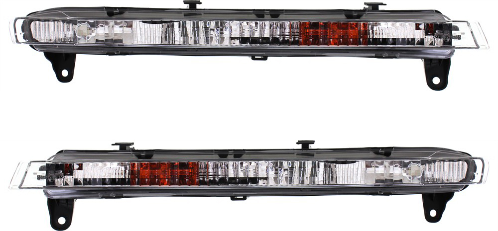 AM Q7-07-09 PARK LAMP RH AND LH Lens and Housing w Signal Light w o LED Light SKU SET REPA106301 Partslink AU2530103 AU2531103 OEM 4L0953041A 4L0953042A