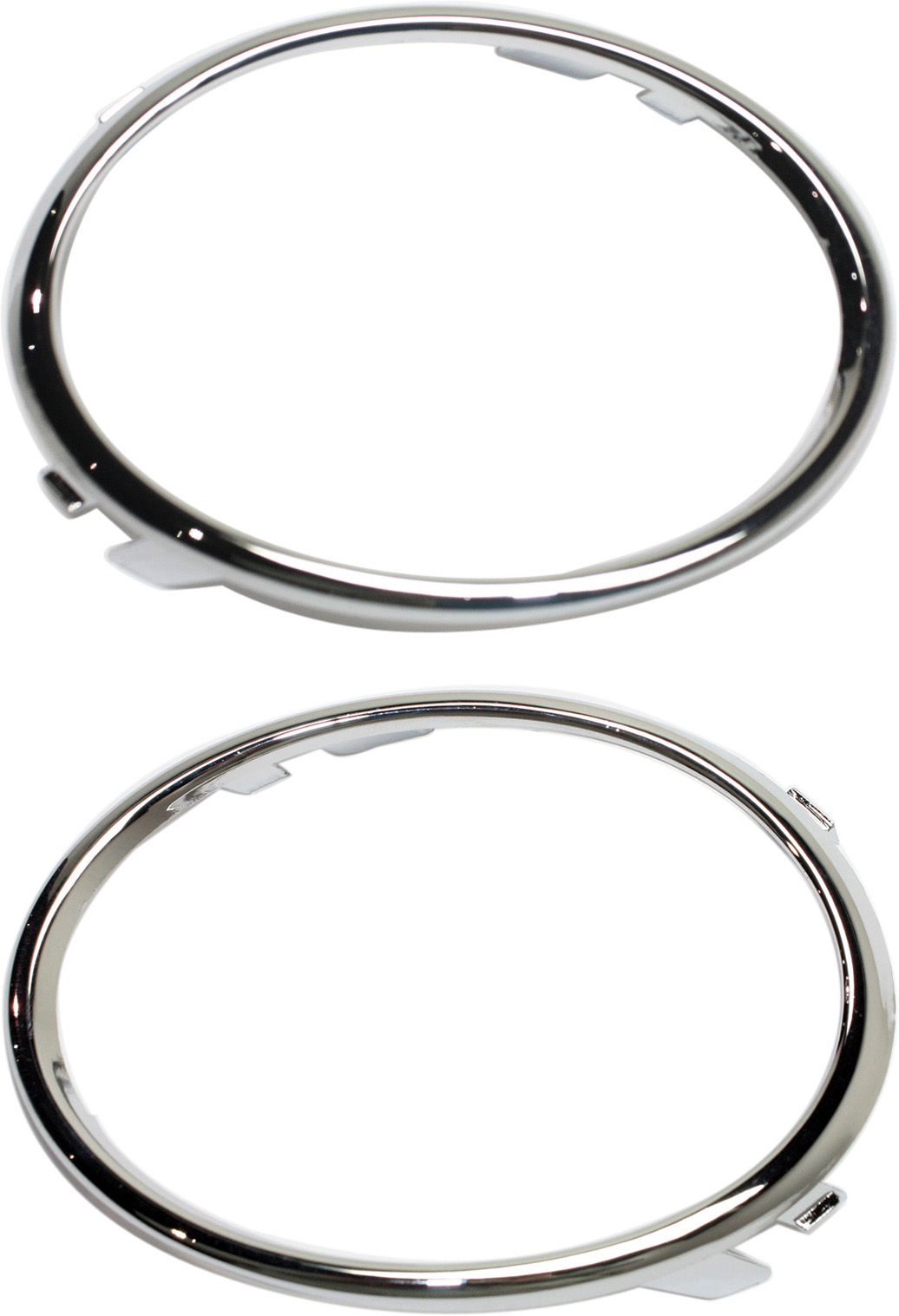 AM A5 S5-08-12 FRONT FOG LAMP MOLDING RH AND LH Ring Chrome Convertible Coupe SKU SET REPA108009 Partslink AU1039122 AU1038122 OEM 8T08531022ZZ 8T08531012ZZ