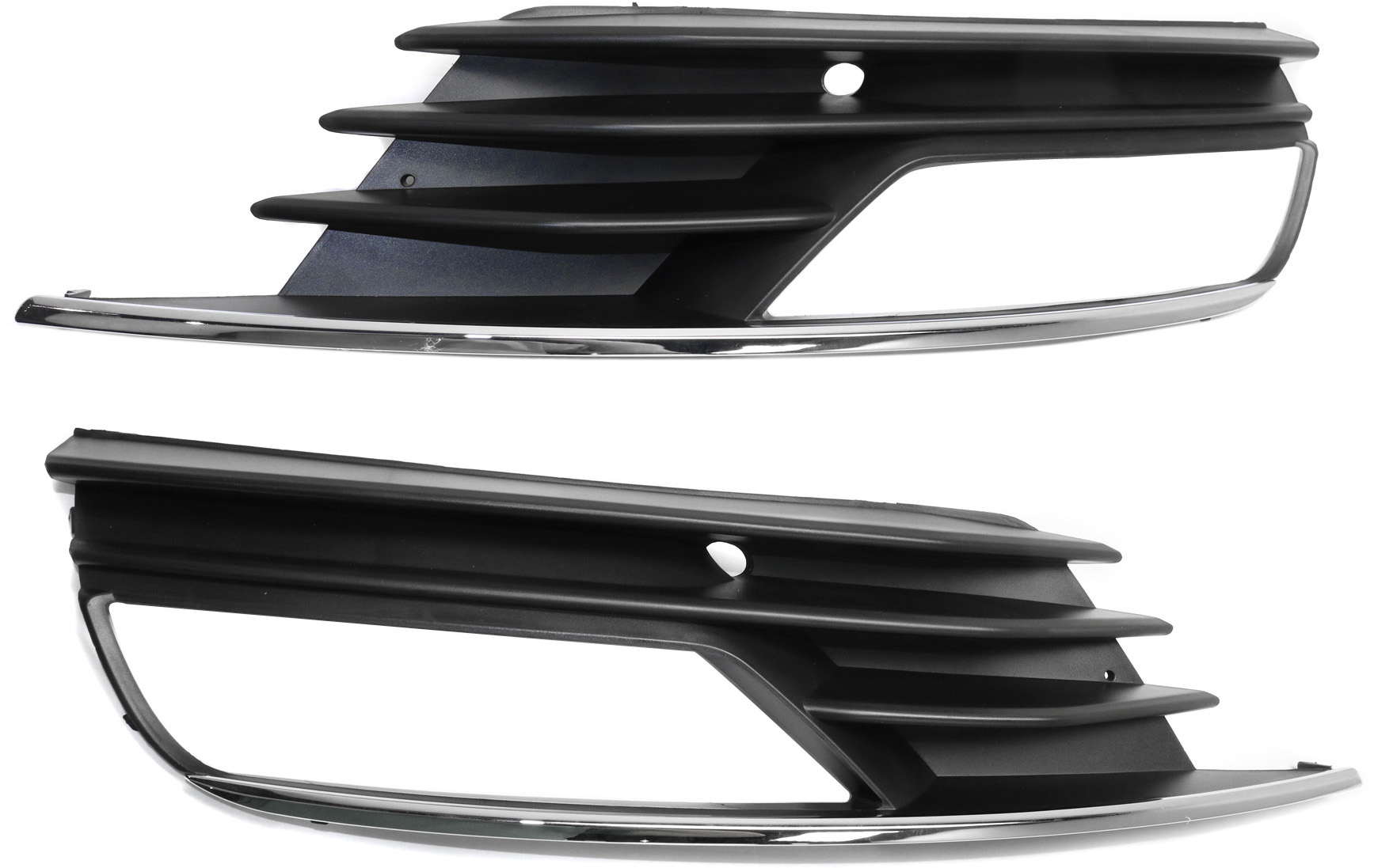 AM A3-15-16 FRONT FOG LAMP MOLDING RH AND LH Textured Black Convertible Sedan SKU SET REPA108023 Partslink AU1039129 AU1038129 OEM 8V5807682A9B9-8V5807681A9B9