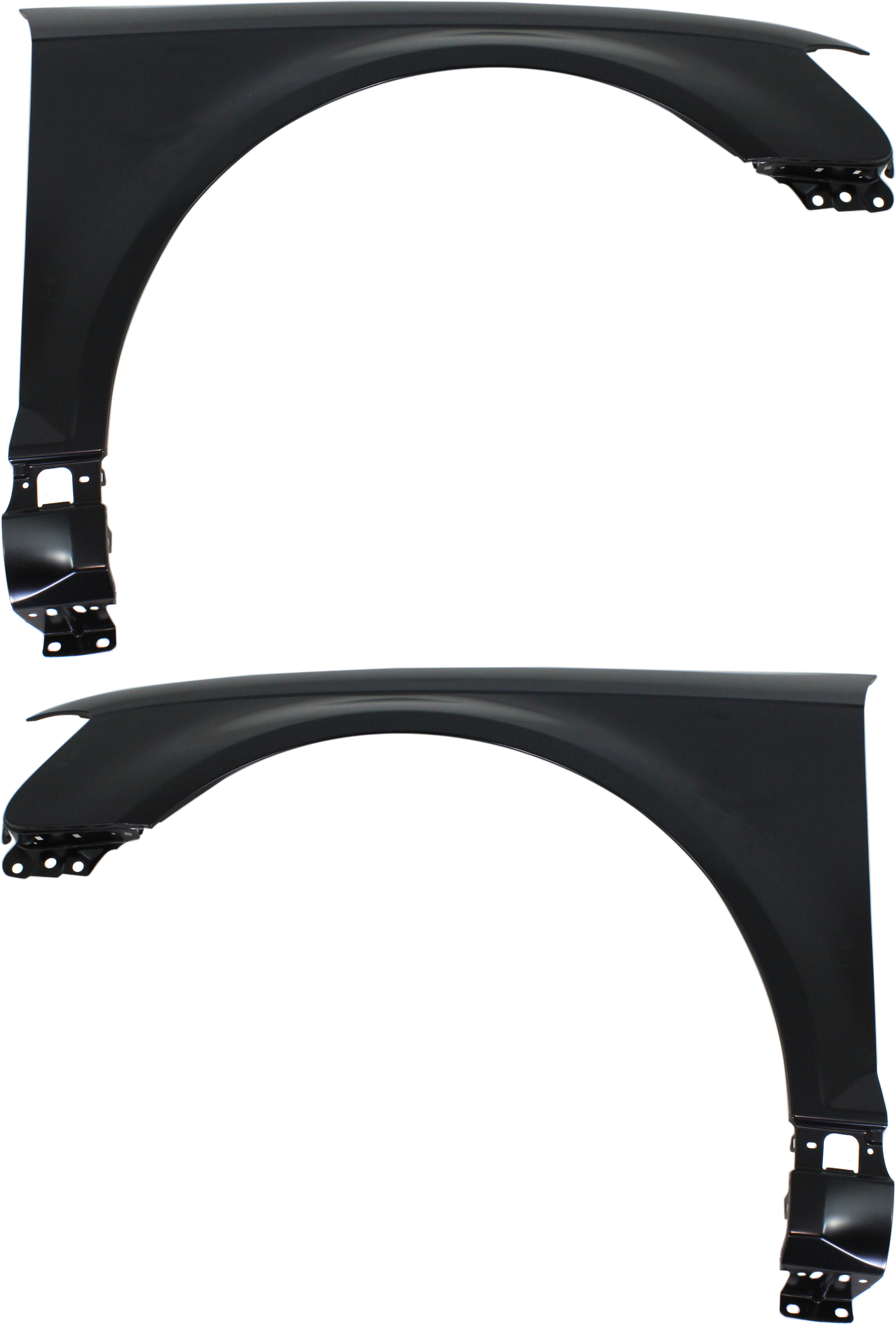 AM A3-09-13 FRONT FENDER RH AND LH Primed Steel w o Side Marker Light Holes CAPA SKU SET REPA220111Q Partslink AU1241124C AU1240124C OEM 8P0821106G 8P0821105G