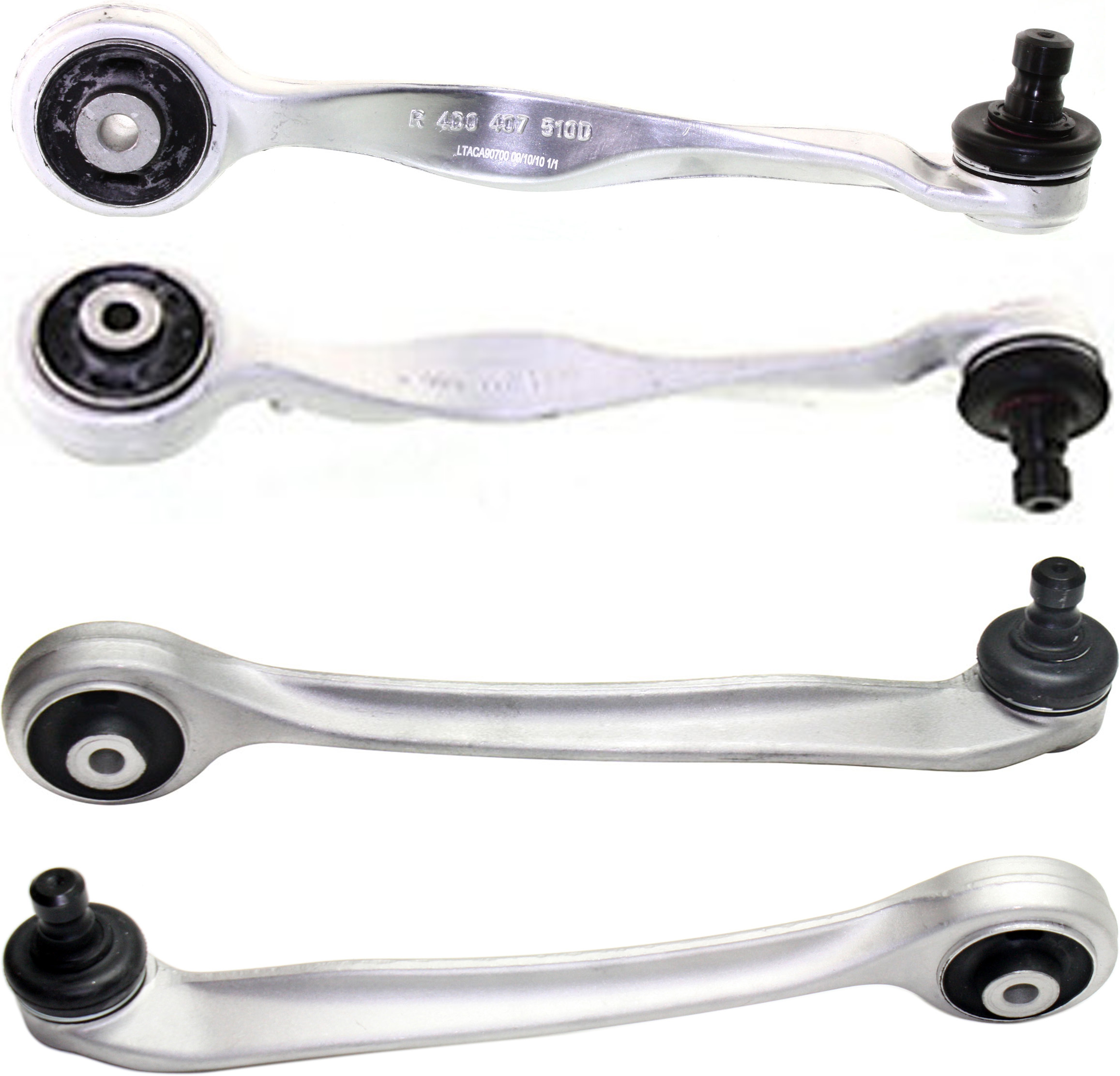 AM A4 A4 QUATTRO 96-07 FRONT CONTROL ARM RH AND LH Upper Frontward and Rearward Set of 4 With ball joint s SKU SET REPA281533-4 OEM 8D0411318D 8E0407506A 8E040750