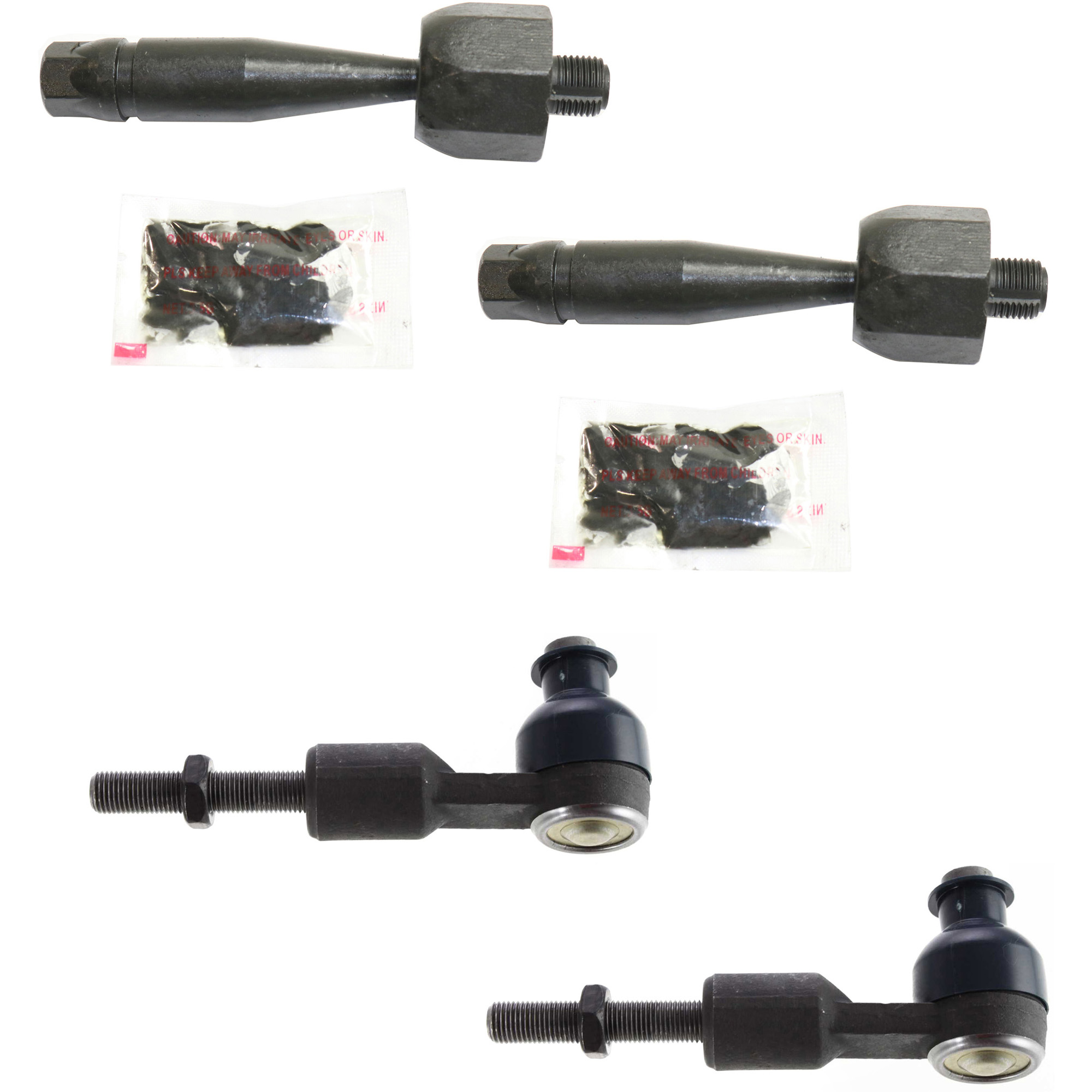 AM A4 A4 QUATTRO 05-05 FRONT TIE ROD END RH AND LH Inner and Outer SKU SET REPA282119-4 OEM 4D0419811B 8E0422821
