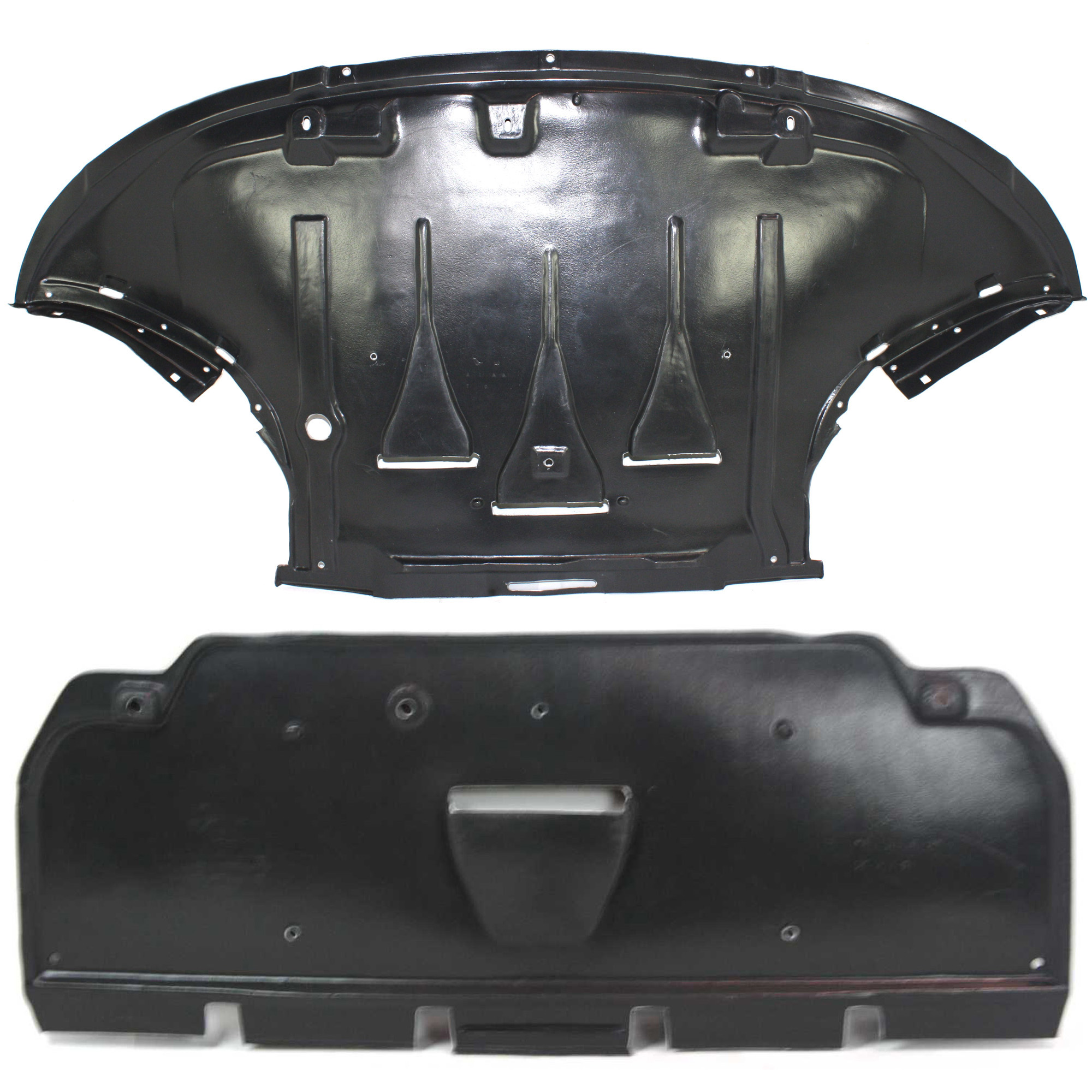 AM A6 QUATTRO 05-11 ENGINE SPLASH SHIELD Set of 2 Under Cover Front and Rear 3.0L 3.2L 4.2L Eng. SKU SET REPA310104-2 Partslink AU1228103 AU1228109 OEM 4F0863821T 4F0863822A