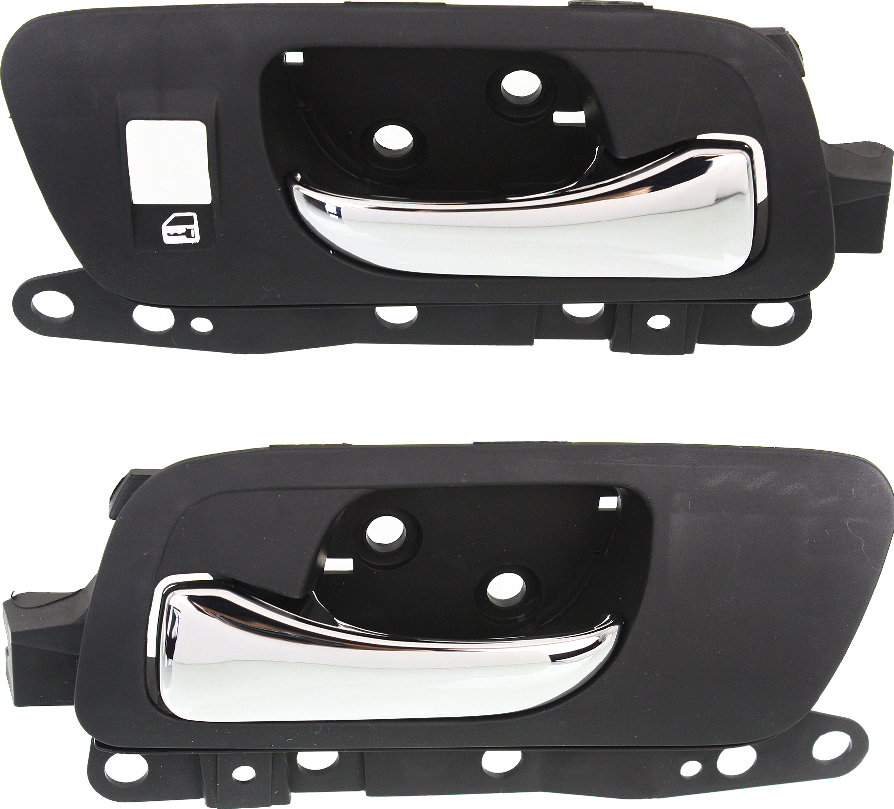 AM TSX 04-08 INTERIOR FRONT DOOR HANDLE RH AND LH Chrome Lever + Black Housing Plastic SKU SET REPA462121 OEM 72121SECA02ZB 72160SECA01ZB