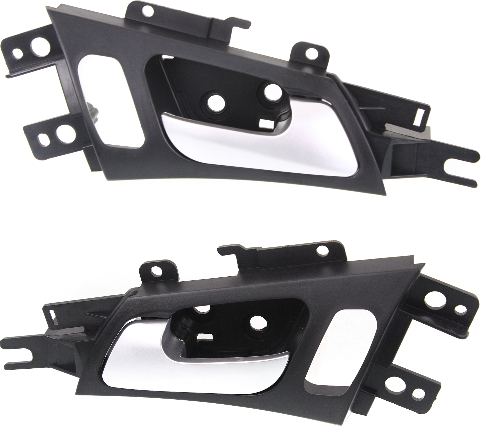 AM TL 04-08 INTERIOR FRONT DOOR HANDLE RH AND LH Satin Chrome Lever + Black Housing w o Power Switch SKU SET REPA462123 OEM 72120SEPA01ZA 72120SEPA11ZA 72