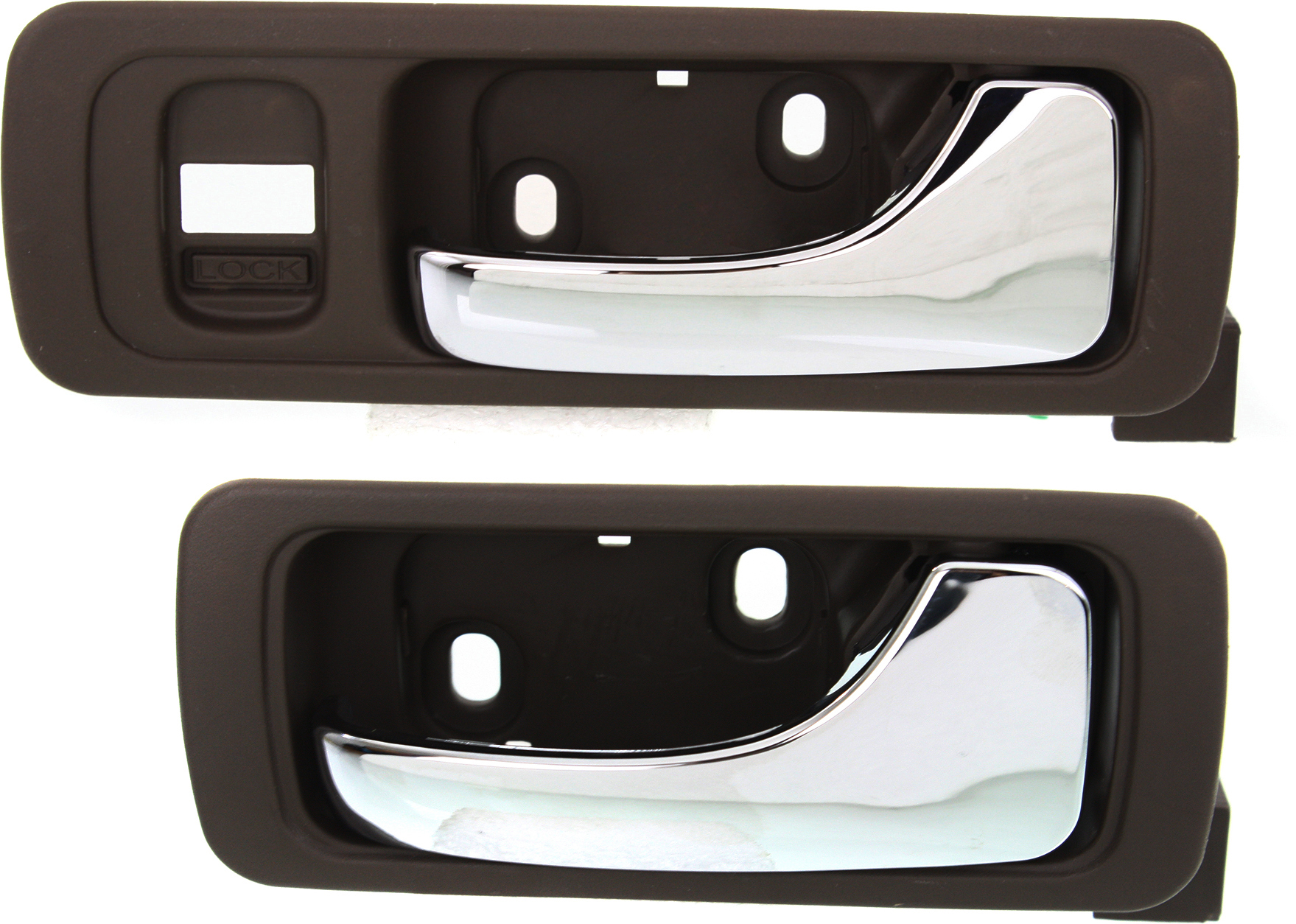 AM ACURA RL 96-04 FRONT AND REAR DOOR HANDLE RH Inside Set of 2 Chrome Lever+Dark Brown Housing Taupe Plastic+Small Metal SKU SET REPA462127-2 OEM 72125SZ3003ZC 72620SZ3003ZC