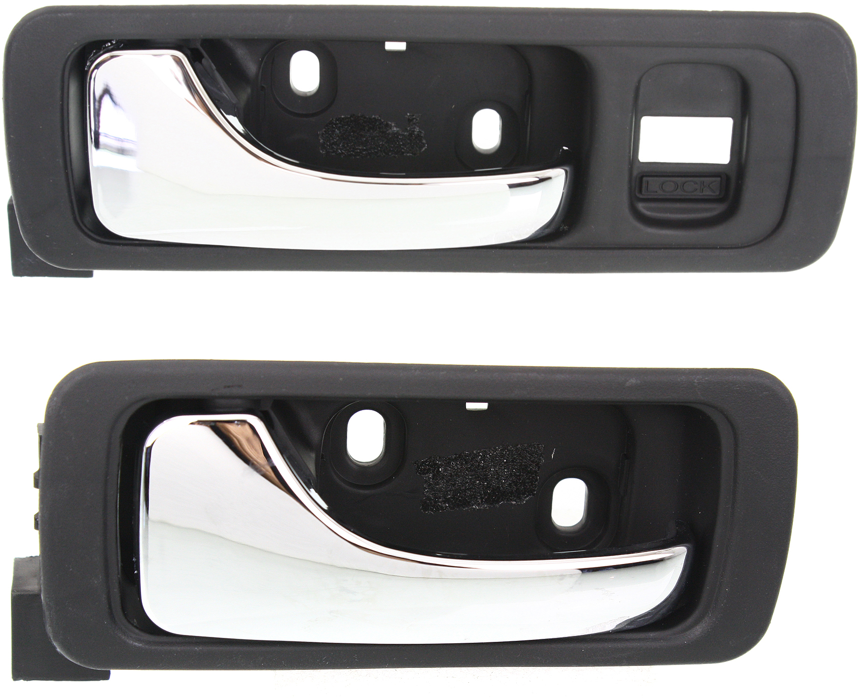 AM ACURA RL 96-04 FRONT AND REAR DOOR HANDLE LH Inside Set of 2 Chrome Lever + Black Housing Plastic + Small Metal SKU SET REPA462130-2 OEM 72165SZ3003ZA 72660SZ3003ZA