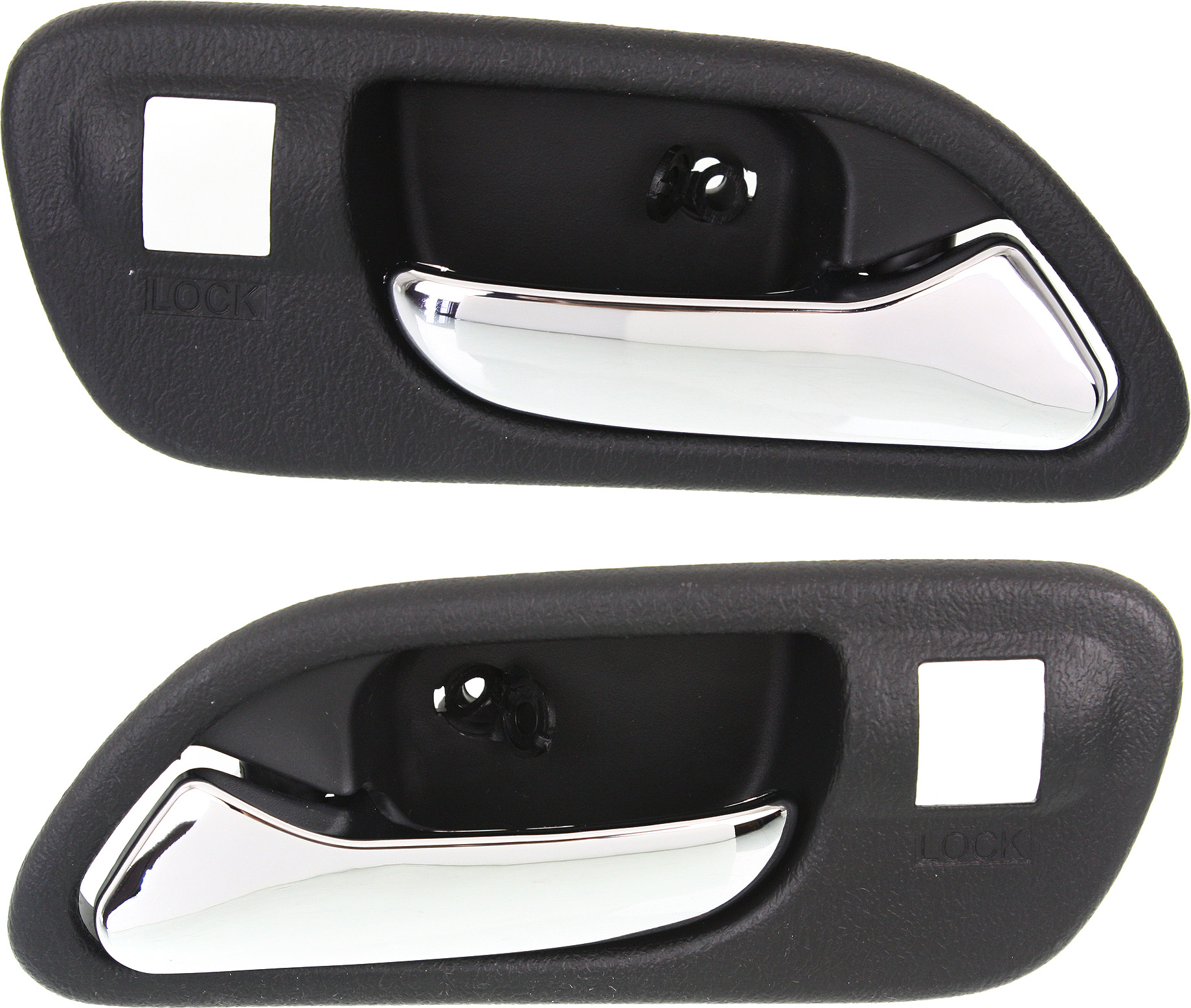 AM TL 99-03 MDX 01-06 FRONT DOOR HANDLE RH and LH Inside Chr Lever+Black Housing Plas LH MDX w o Touring Pkg. SKU SET REPA462141 OEM 72125S3VA52ZA 72165S3VA52ZA