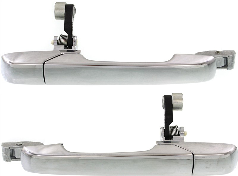 AM MDX 01-06 EXTERIOR REAR DOOR HANDLE RH AND LH All Chrome Plastic SKU SET REPA491343 Partslink AC1521105 AC1520105 OEM 72640S3VA01-72680S3VA01