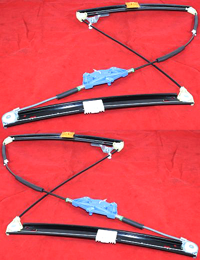 AM A4-02-08 FRONT WINDOW REGULATOR RH AND LH Power w o Motor Sedan Wagon SKU SET REPA491701 Partslink AU1351102 AU1350102 OEM 8E0837462C 8E0837461C