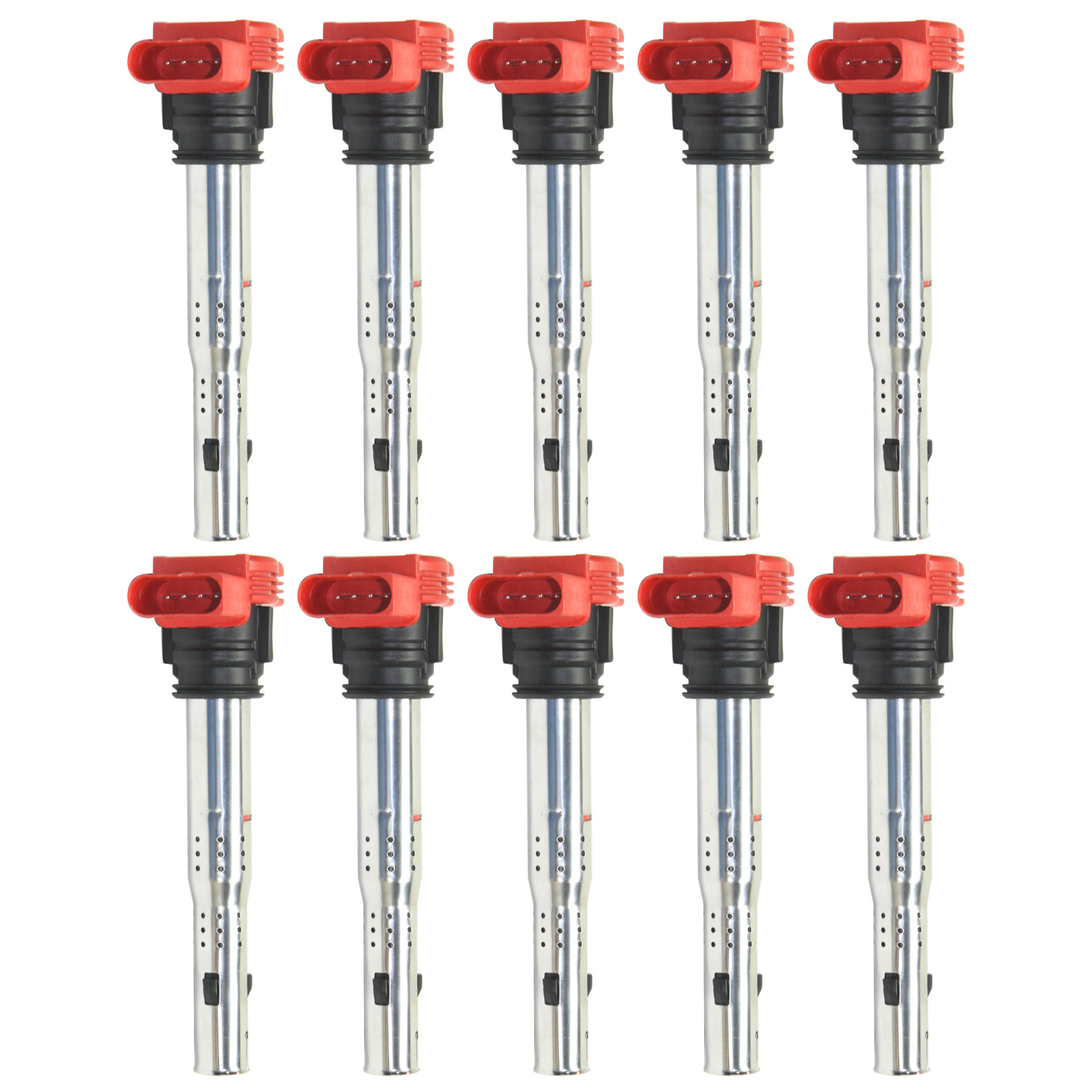 AM A6 QUATTRO 05-18 Q7-07-19 IGNITION COIL Set of 10-4 Male Terminals Blade Type Direct Ignition Mounting Location 12V SKU SET REPA504618-10