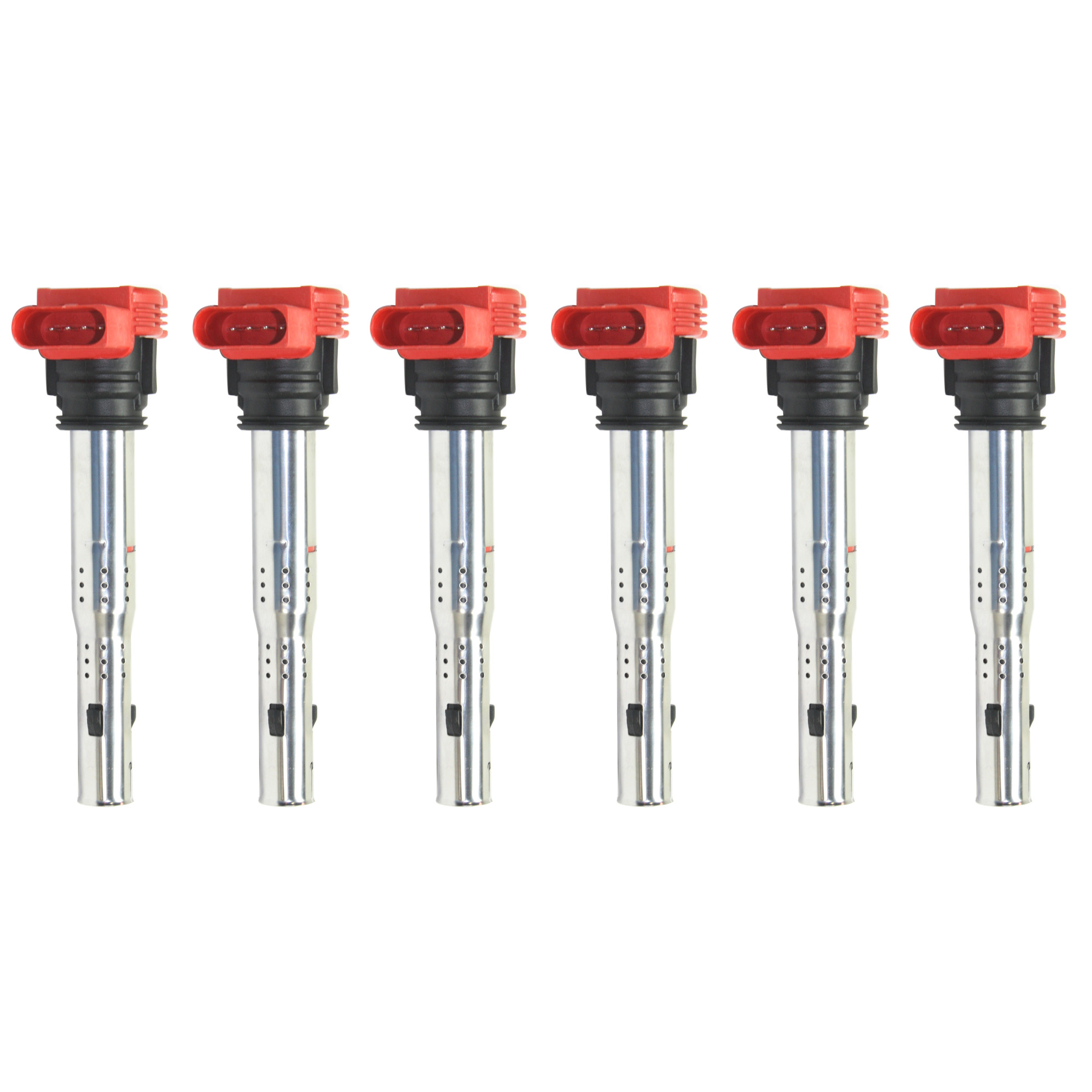 AM A6 QUATTRO 05-18 Q7-07-19 IGNITION COIL Set of 6-4 Male Terminals Blade Type Direct Ignition Mounting Location 12V SKU SET REPA504618-6
