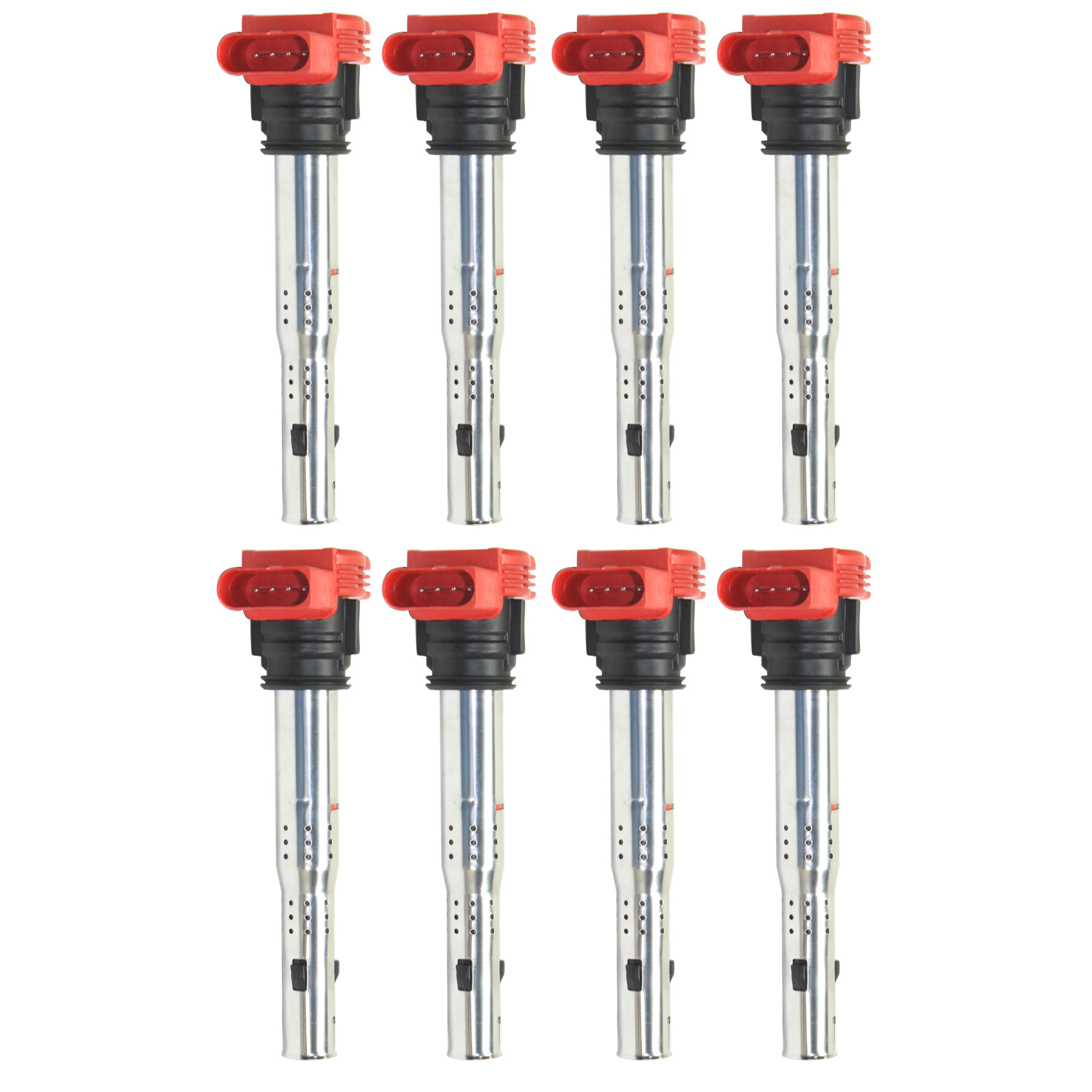 AM A4 QUATTRO 05-09 Q7-07-19 IGNITION COIL Set of 8-4 Male Terminals Blade Type Direct Ignition Mounting Location 12V SKU SET REPA504618-8