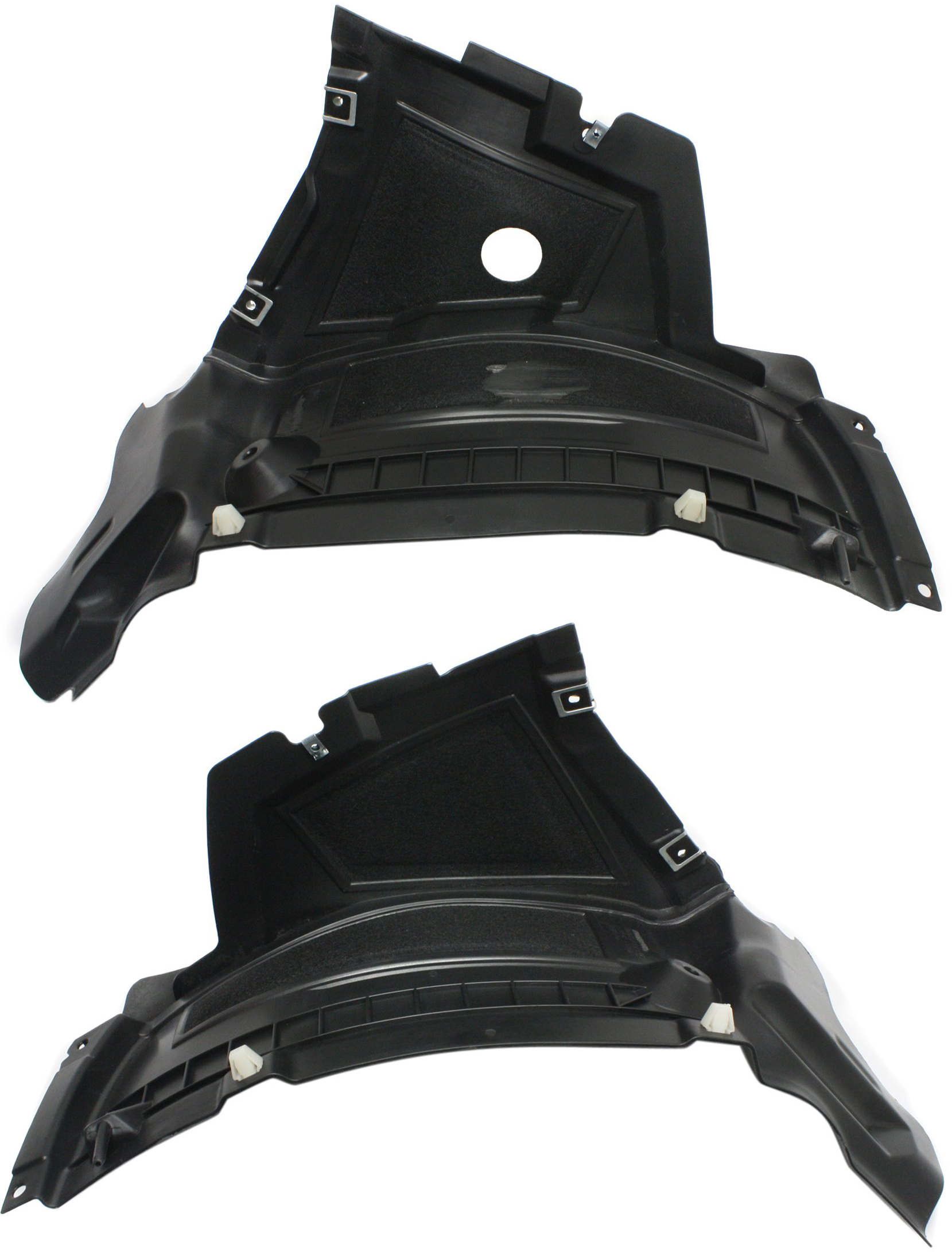 AM A6 S6-12-15 FRONT FENDER LINER RH AND LH Front Section Air Extension Spoiler w Insulation Foam SKU SET REPA542101 Partslink AU1242100 AU1243100 OEM 4G0853887C 4G0853888C