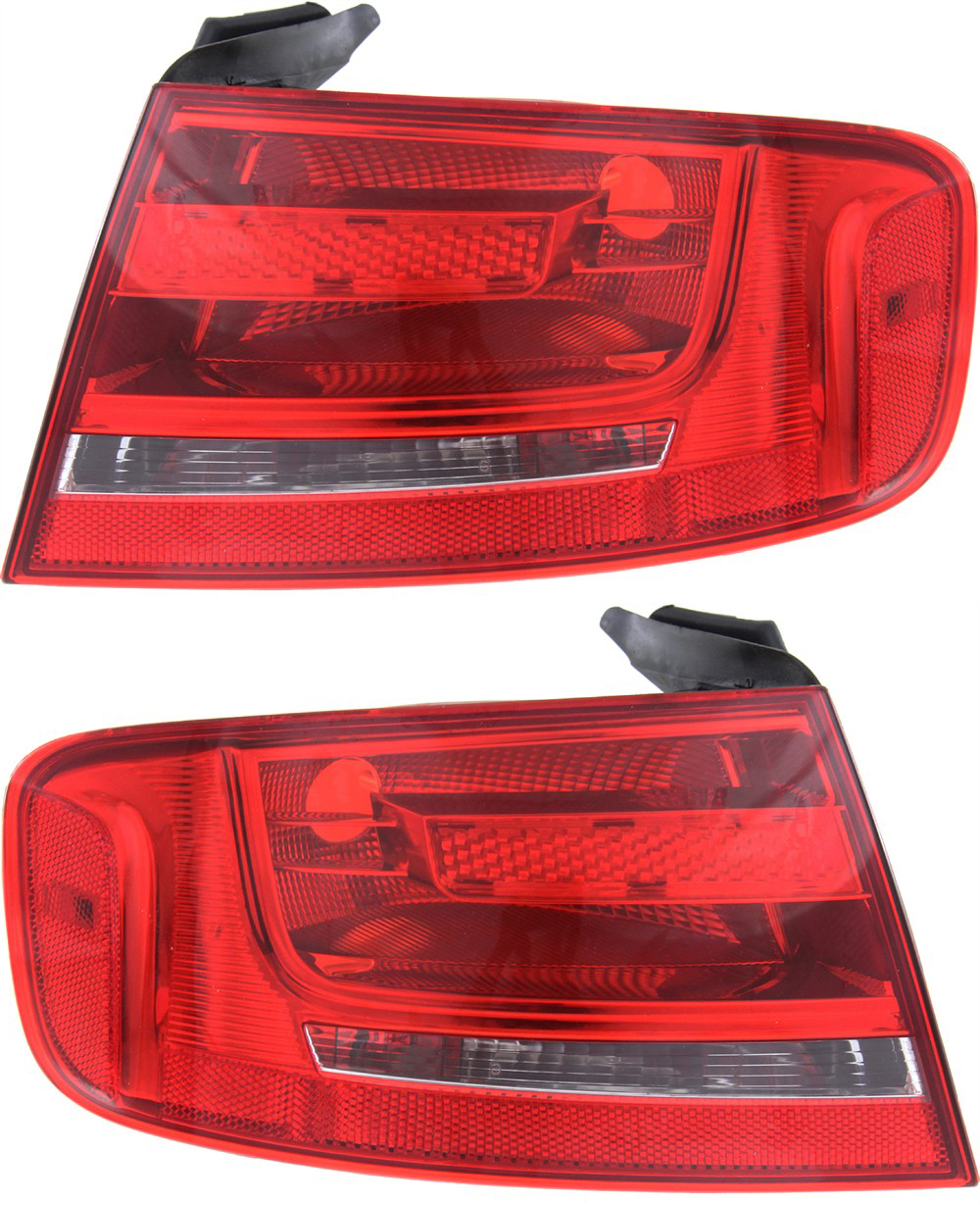AM A4-09-12 S4-10-12 TAIL LAMP RH AND LH Outer Lens and Housing Halogen Bulb Type Sedan SKU SET REPA730187 OEM 8K5945096E PFM 8K5945095E PFM