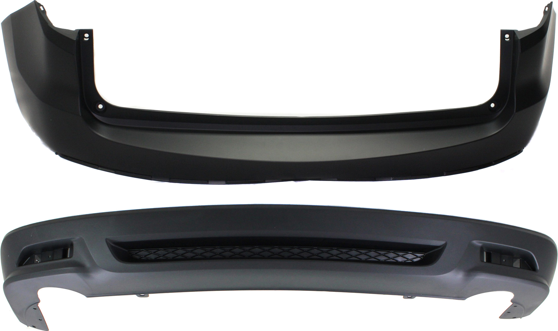 AM RDX 13-15 REAR BUMPER COVER Upper and Lower CAPA SKU SET REPA760116PQ 2 Partslink AC1114100C AC1115100C OEM 04715TX4A90ZZ 04716TX4A90
