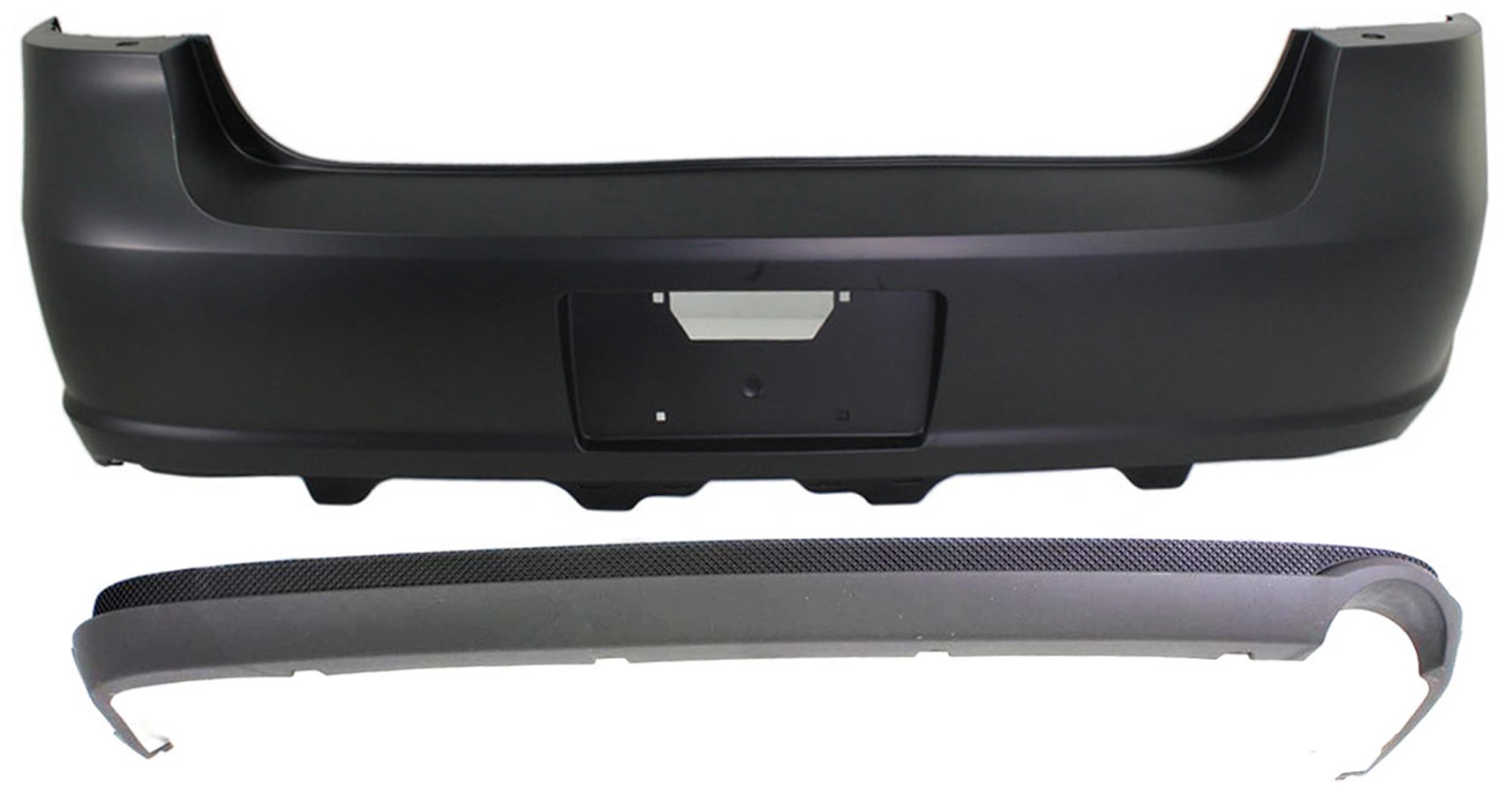 AM LUCERNE 09-11 FRONT AND REAR BUMPER COVER Primed CXL CXL SE Super Model SKU SET REPB010327P 2 Partslink GM1100820 GM1000861 OEM 25817527-20827024