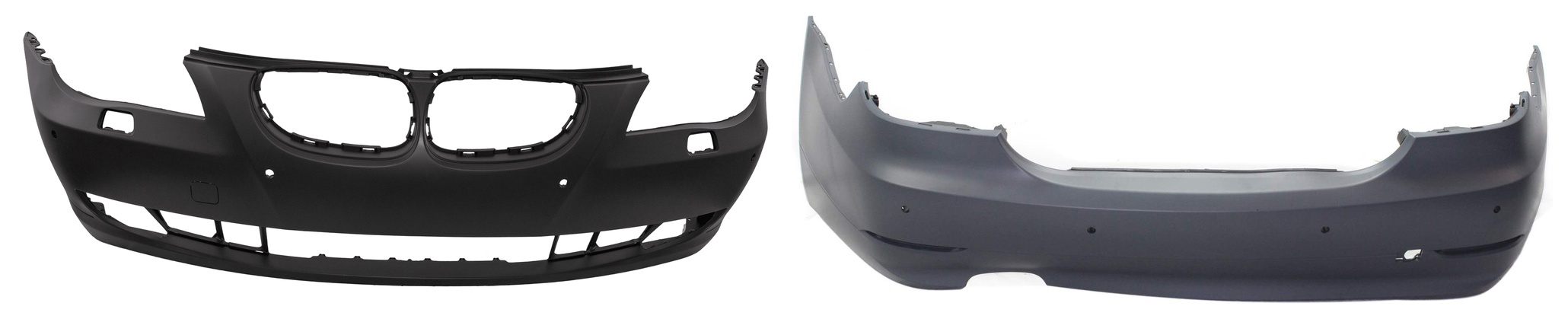 AM 5 SERIES 08-10 FRONT AND REAR BUMPER COVER Primed w o M Pkg and mounting bracket s w parking aid sensor holes SKU SET REPB010332 A