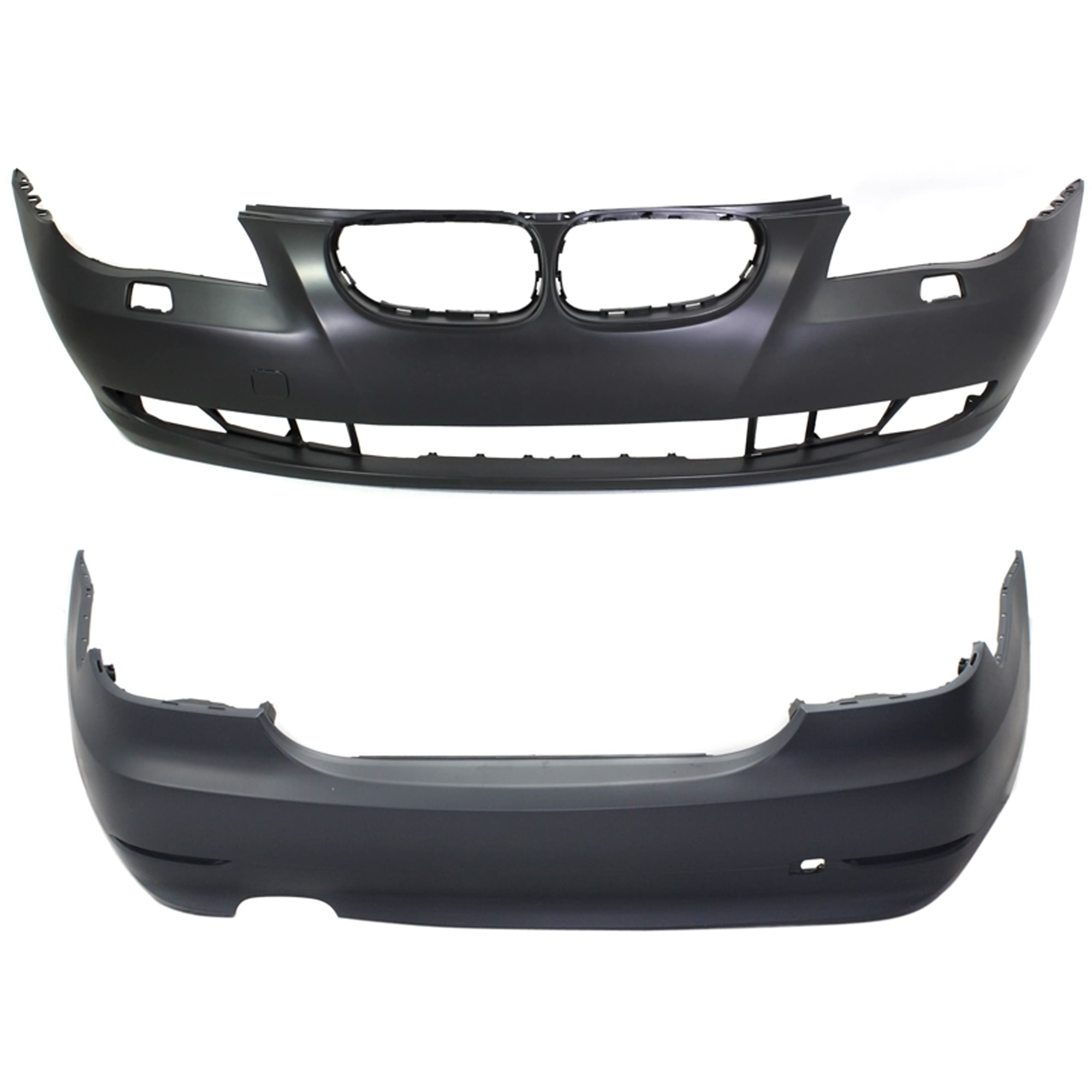 AM 5 SERIES 08-10 FRONT AND REAR BUMPER COVER Primed w o M Pkg and parking aid sensor holes SKU SET REPB010333P B
