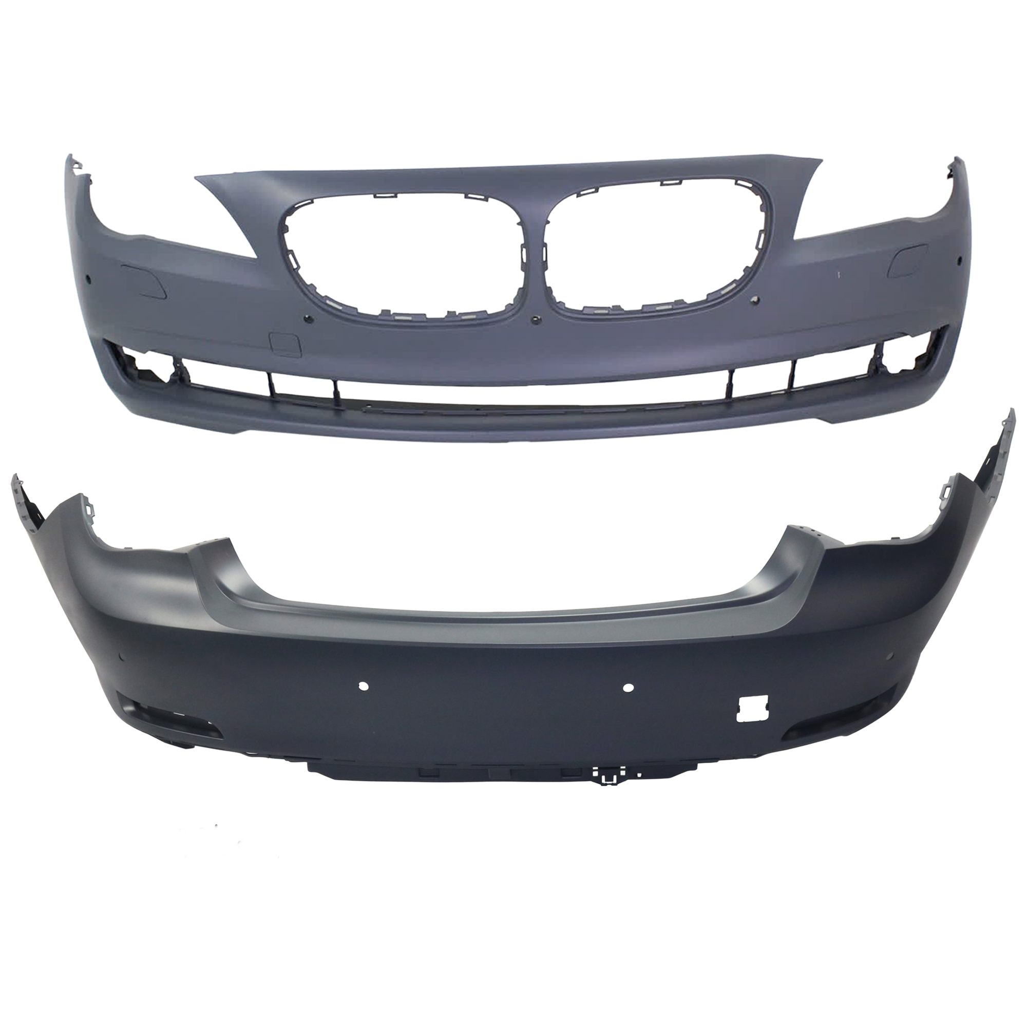 AM 7 SERIES 09-12 FRONT AND REAR BUMPER COVER Primed w parking aid sensor holes w o M Pkg SKU SET REPB010350P B